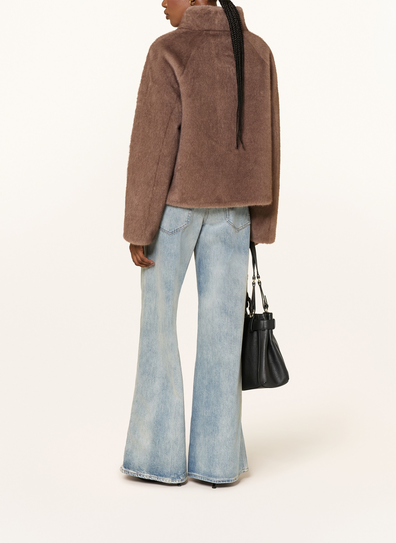 STUDIO AR Kunstfell-Jacke MALLOW zum Wenden: TAUPE
