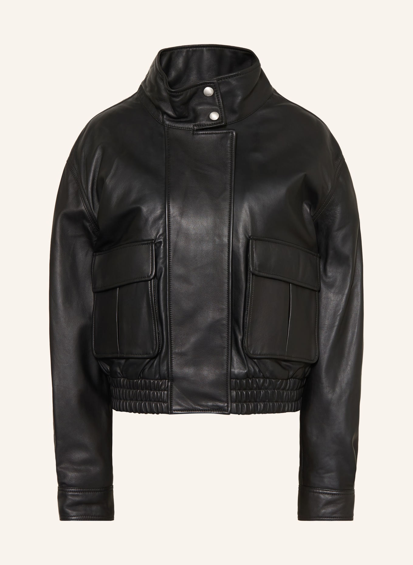 STUDIO AR Lederjacke WILLOW: SCHWARZ