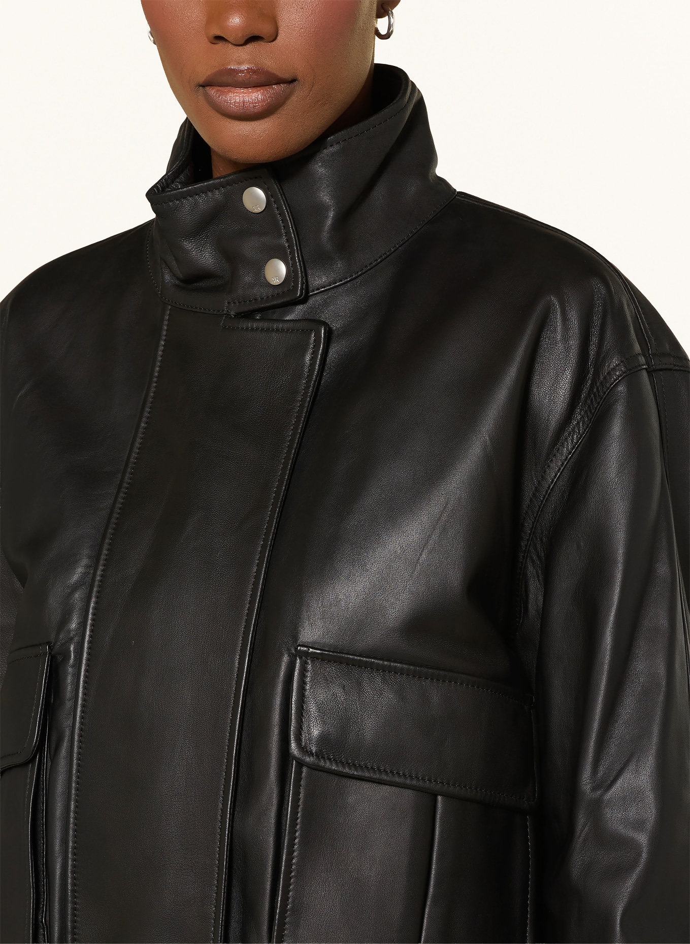 STUDIO AR Lederjacke WILLOW: SCHWARZ