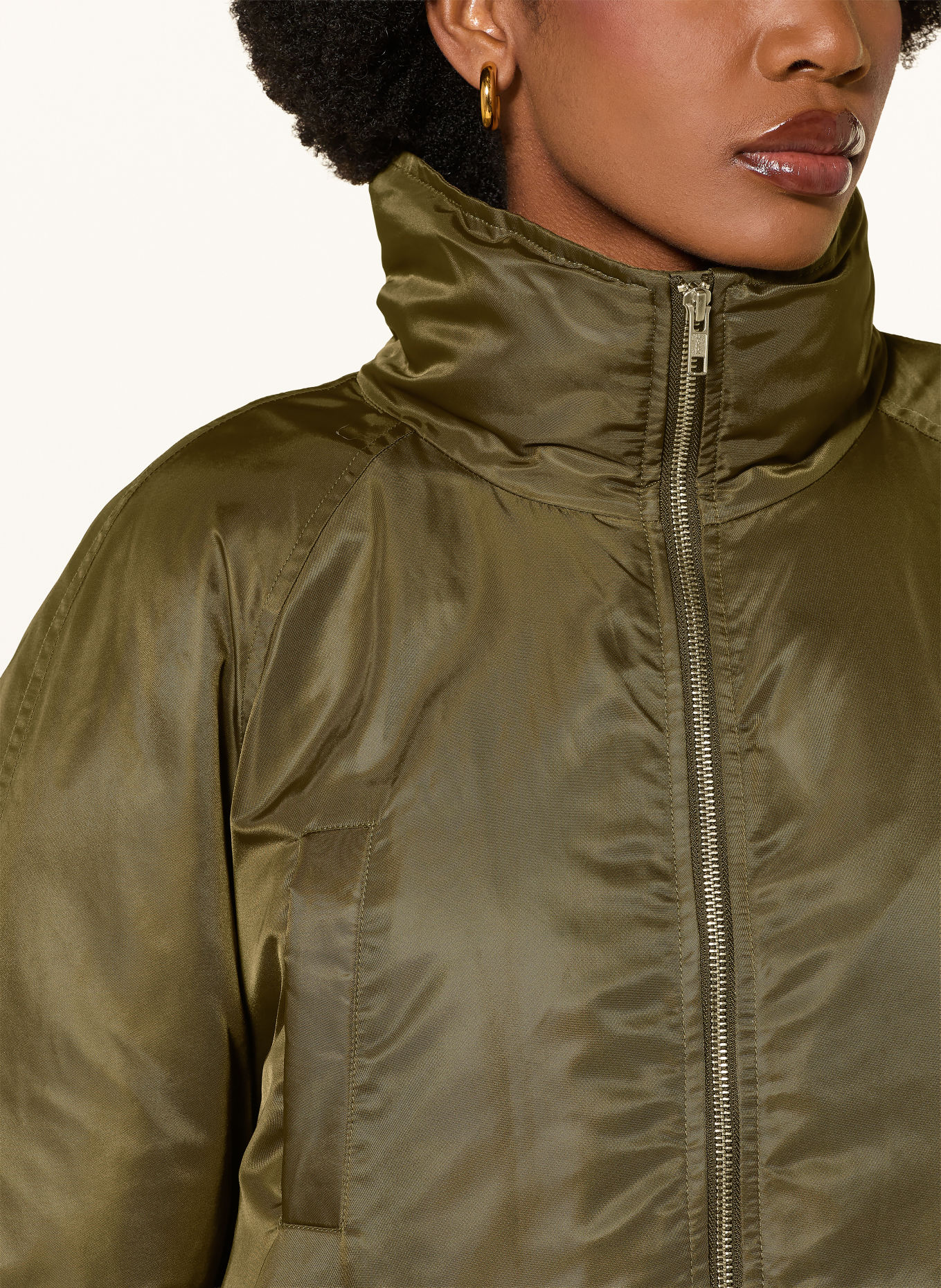 STAND STUDIO Blouson THILDA mit abnehmbarem Kunstfell: KHAKI