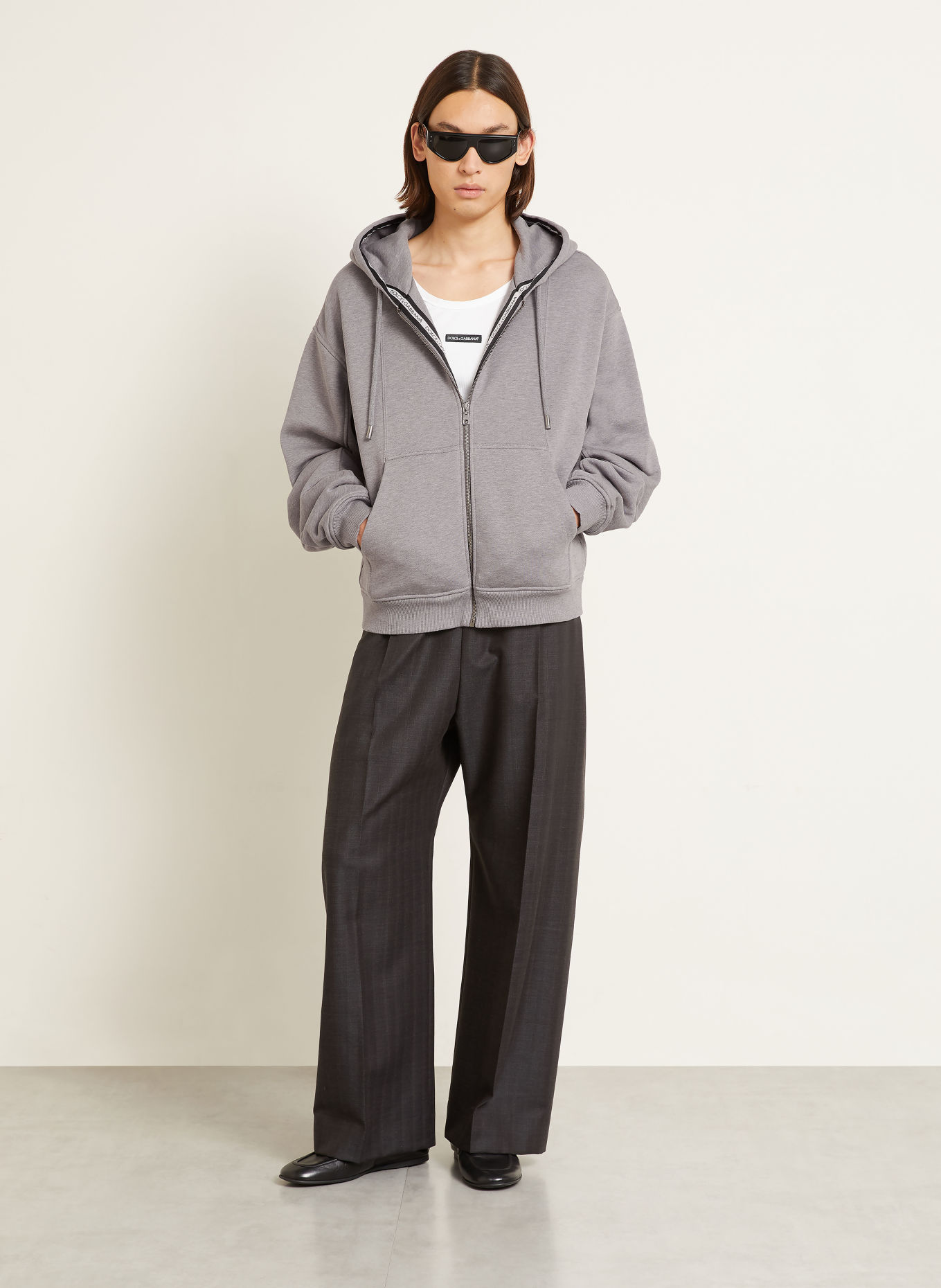 DOLCE & GABBANA Sweat zippé: GRIS