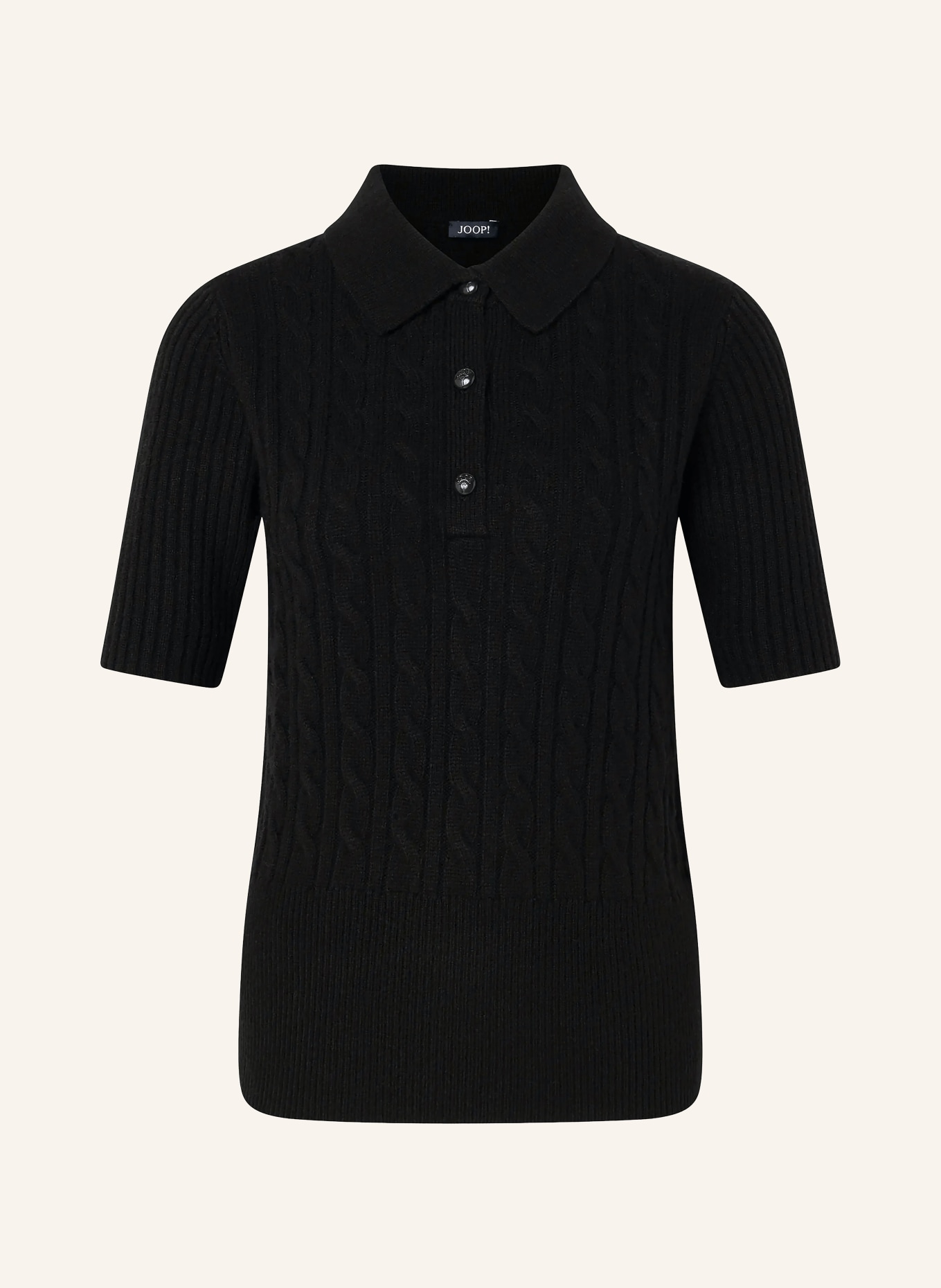JOOP! Strick-Poloshirt KEVINA: SCHWARZ