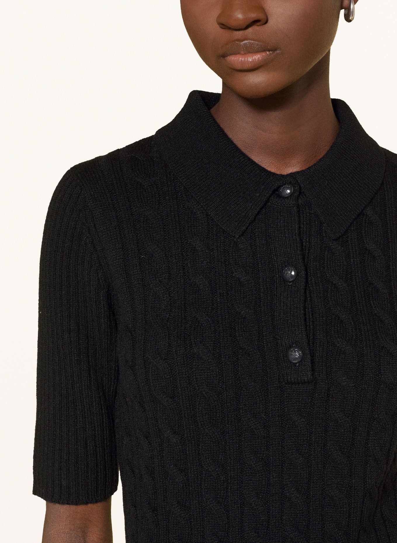 JOOP! Strick-Poloshirt KEVINA: SCHWARZ