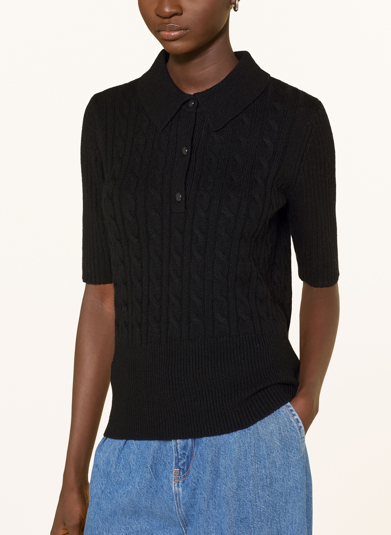 JOOP! Strick-Poloshirt KEVINA: SCHWARZ
