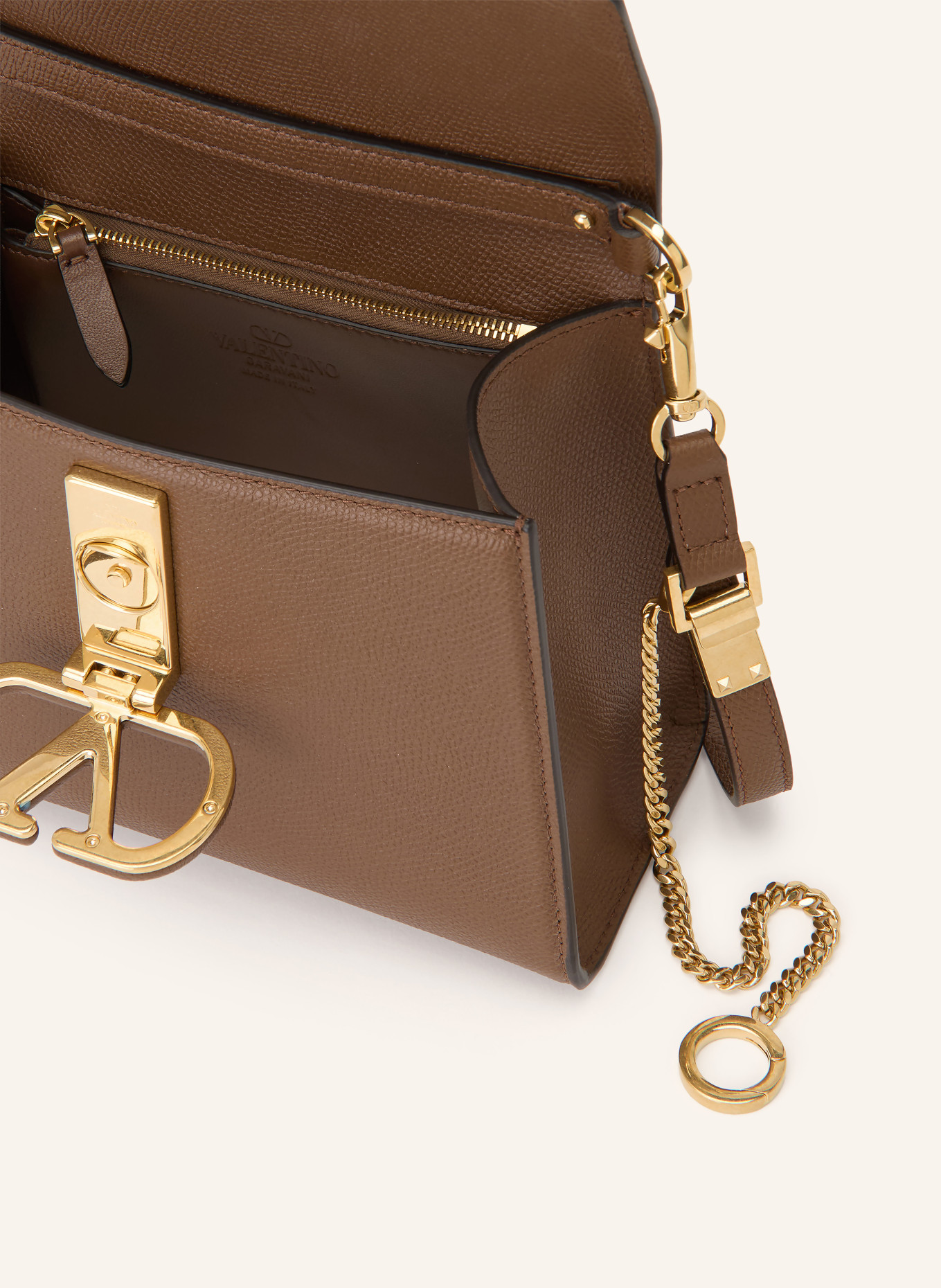 VALENTINO GARAVANI Handtasche VSLING SMALL: BRAUN / GOLD