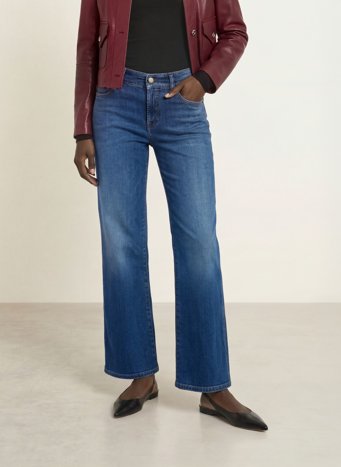 CAMBIO Bootcut jeans FINA: 5167 radiant ocean blue