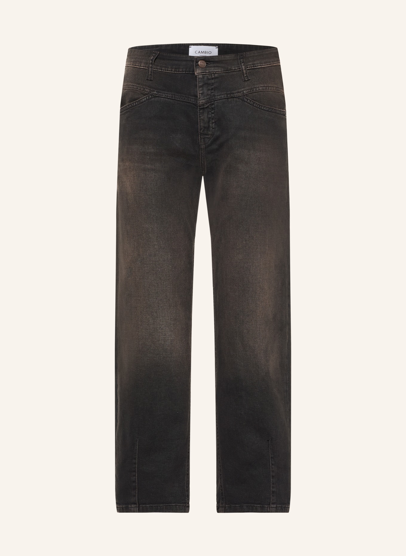 CAMBIO ELIN Barrel-leg jeans: 5410 lefthand brown overdyed
