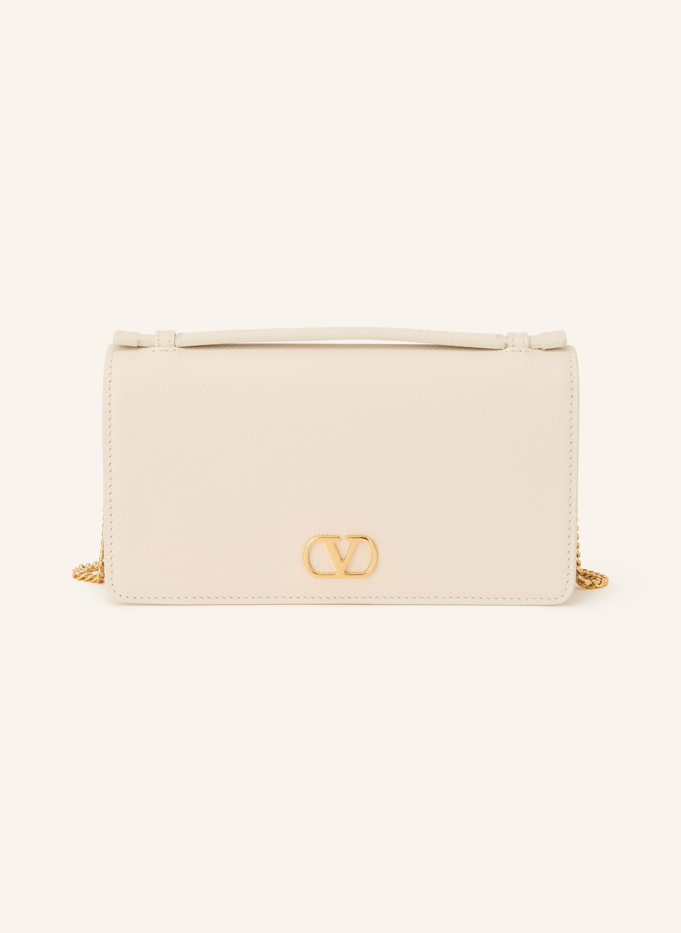 VALENTINO GARAVANI VLOGO SIGNATURE Crossbody bag: ECRU / GOLD