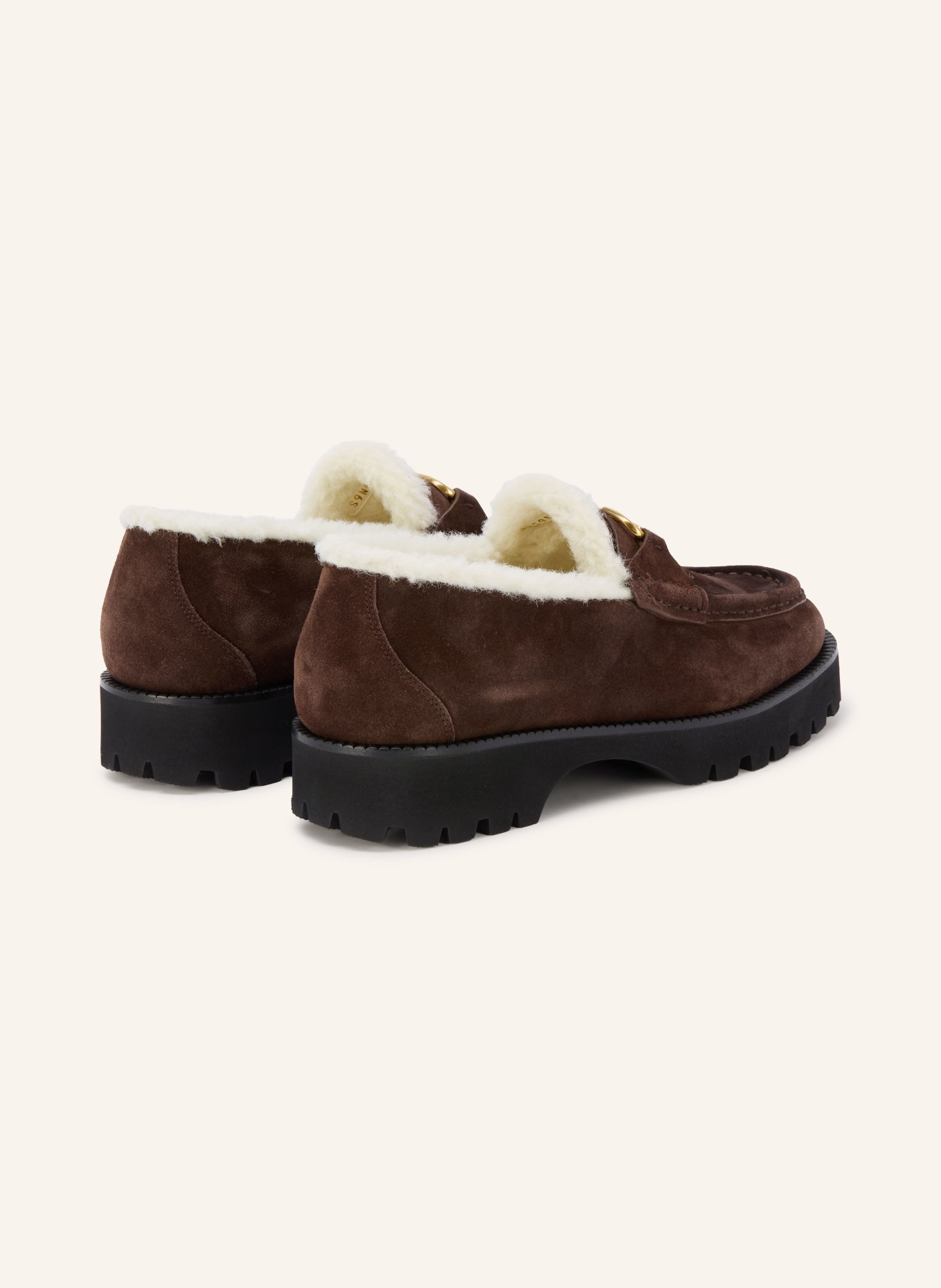 VALENTINO GARAVANI VLOGO SIGNATURE Loafers: BROWN / CREAM