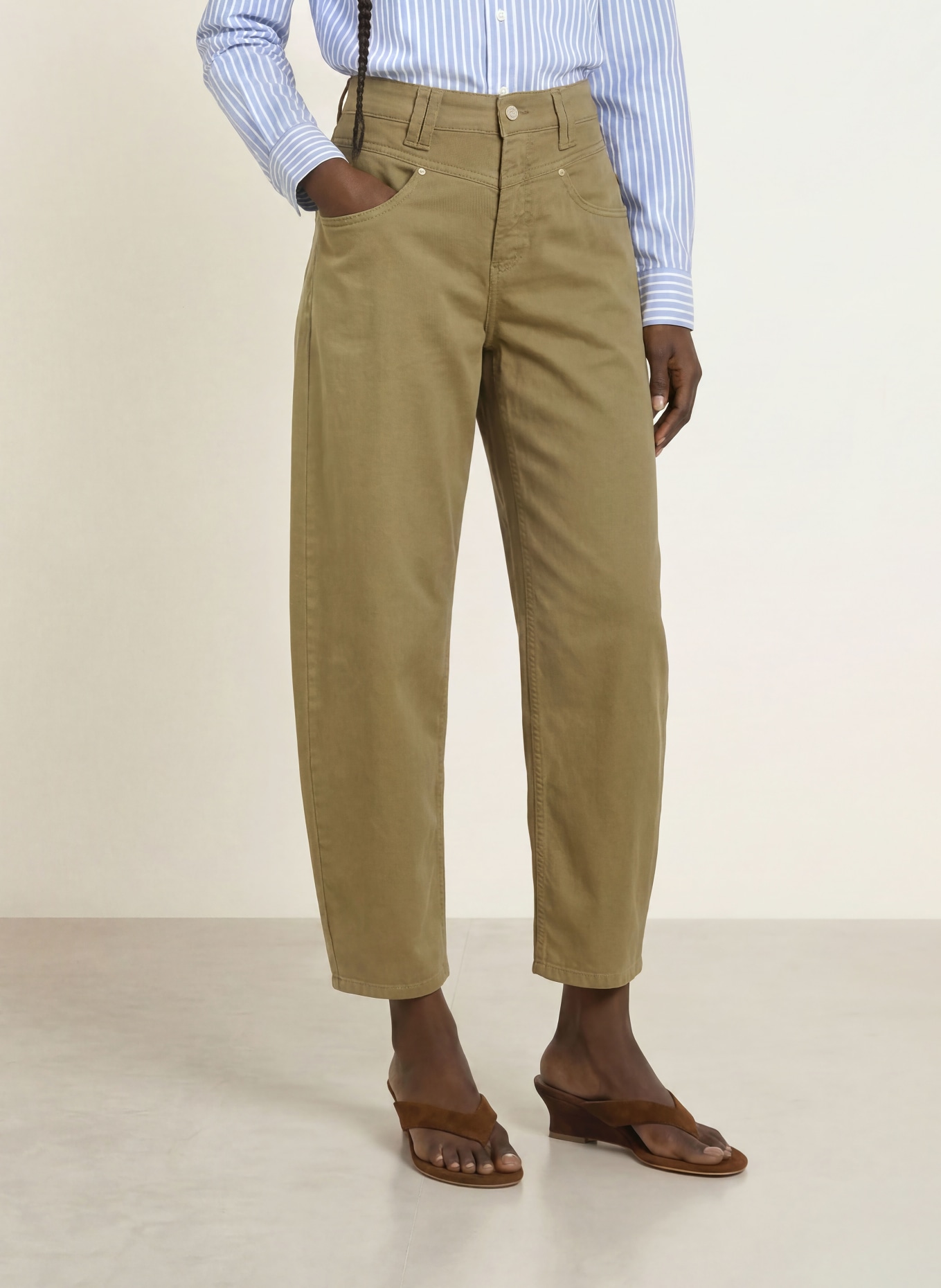 CAMBIO Broek ODELE: KAKI