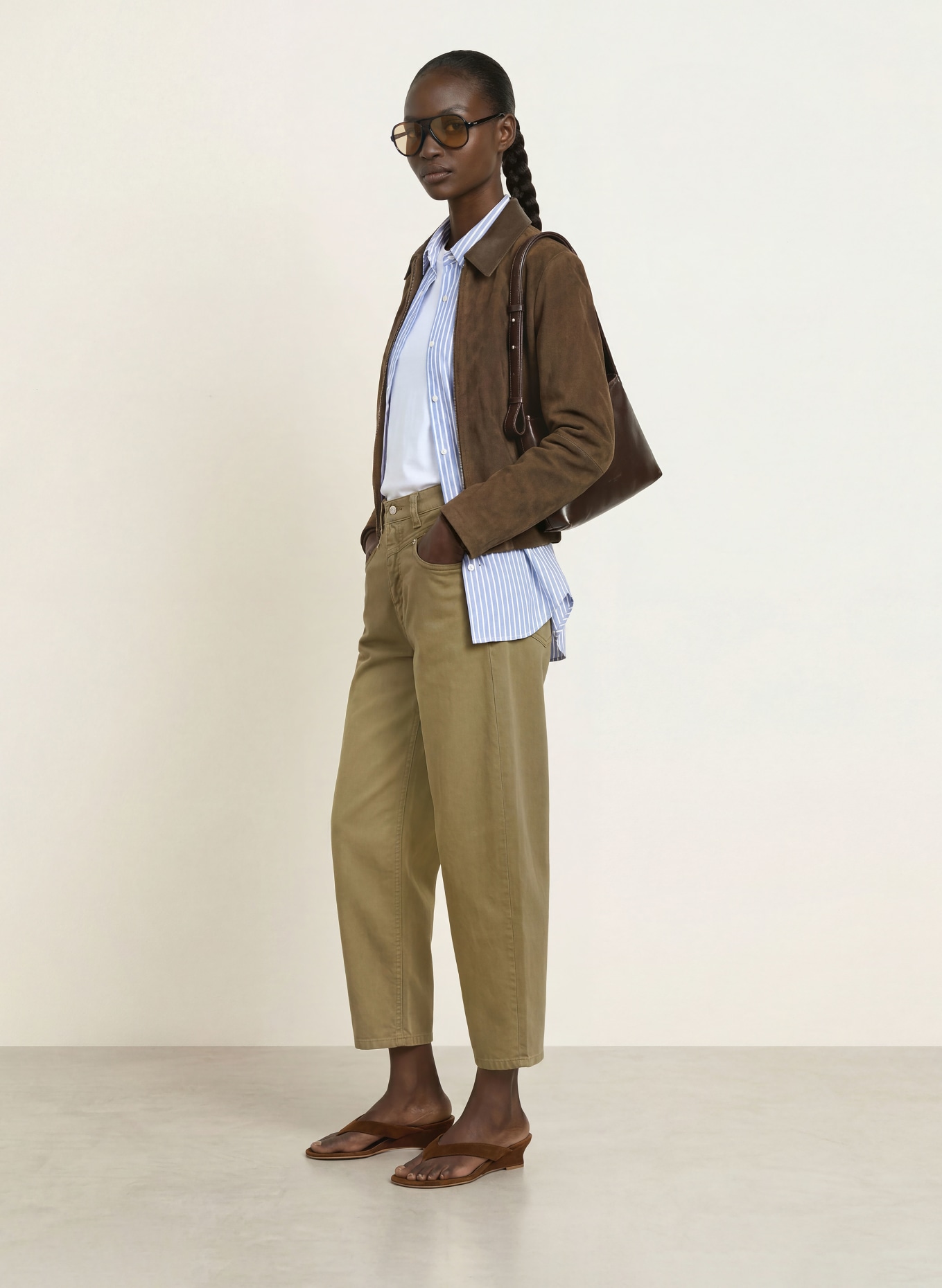 CAMBIO Broek ODELE: KAKI
