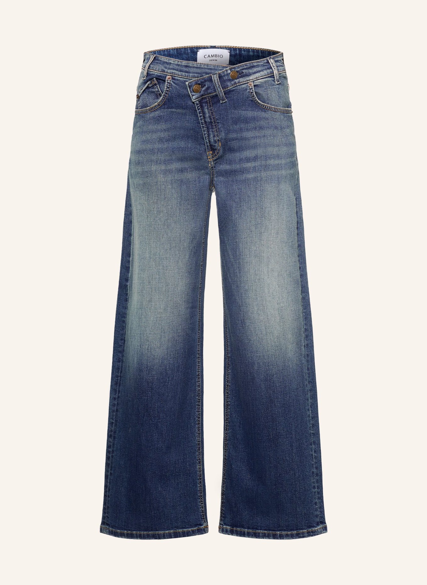 CAMBIO Wide Leg Jeans BAGGY ASYMMETRICAL: 5136 modern ocean glow