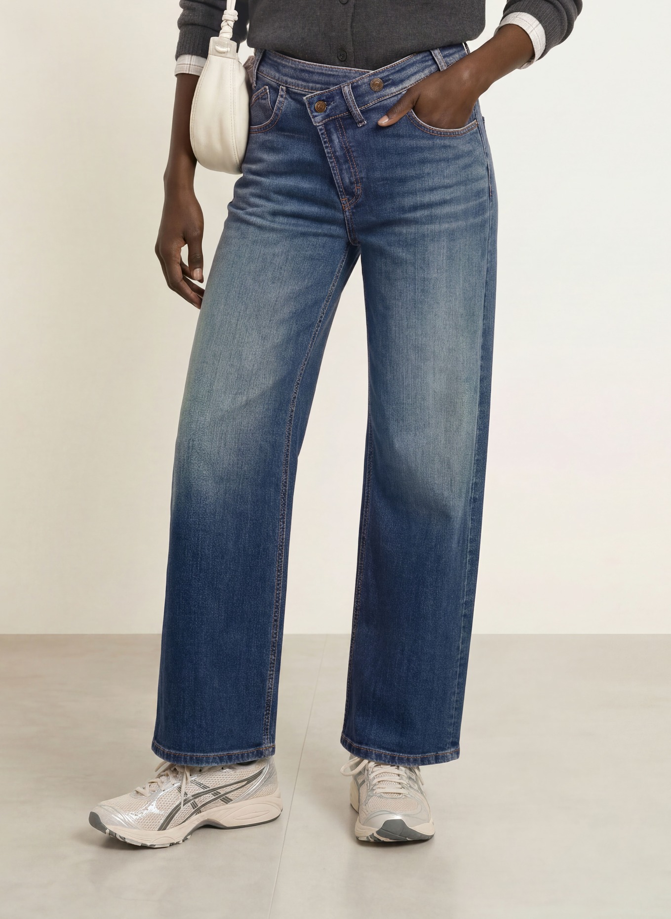 CAMBIO Wide Leg Jeans BAGGY ASYMMETRICAL: 5136 modern ocean glow