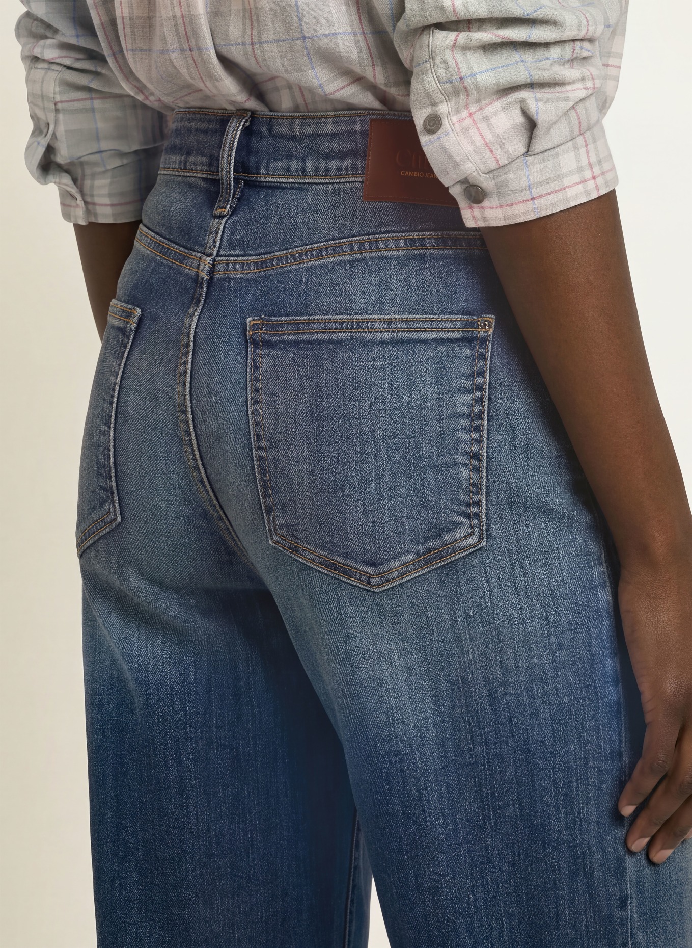 CAMBIO Wide Leg Jeans BAGGY ASYMMETRICAL: 5136 modern ocean glow