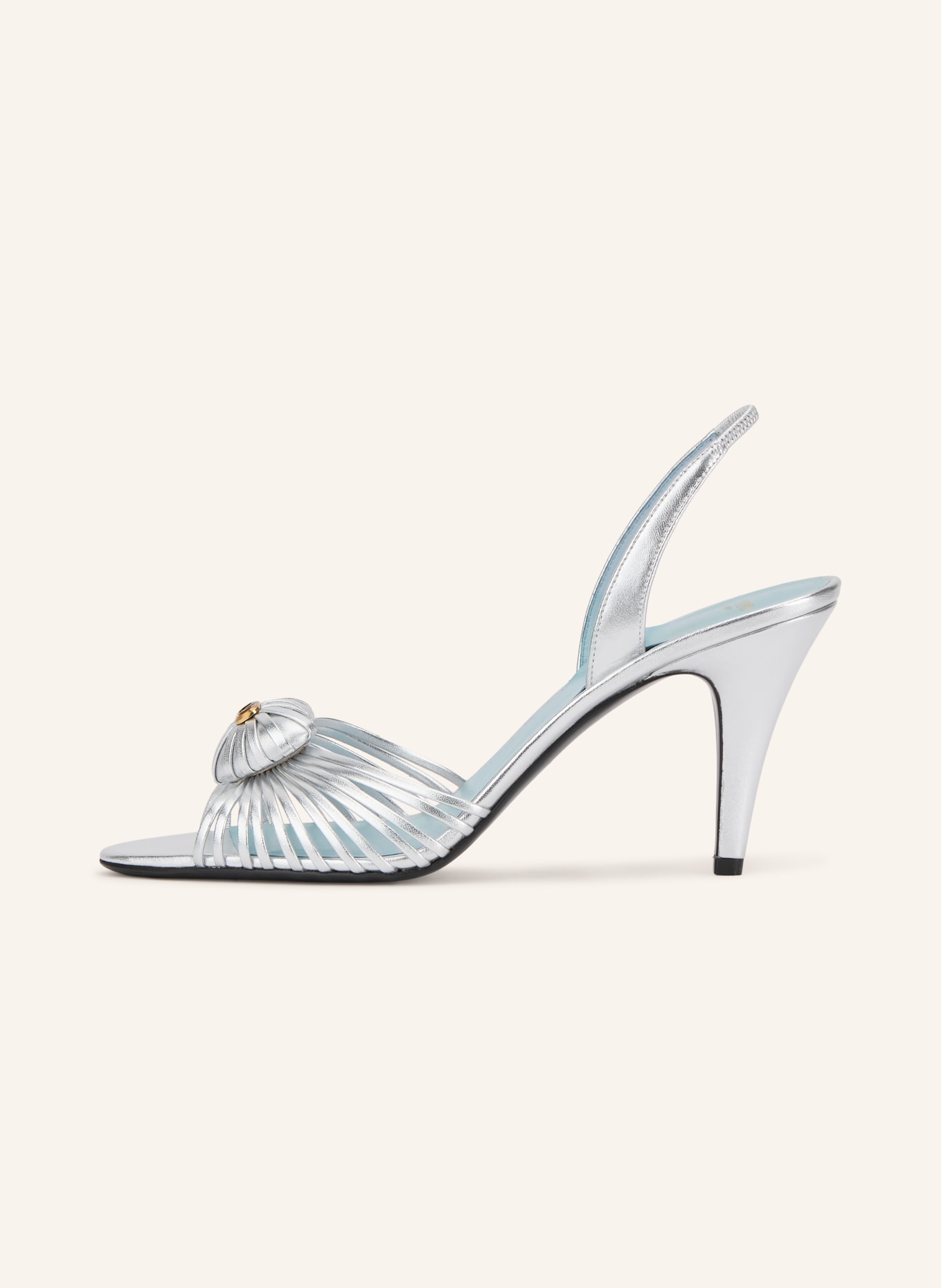 VALENTINO GARAVANI COEUR ROYAL Slingback Pumps: SILVER