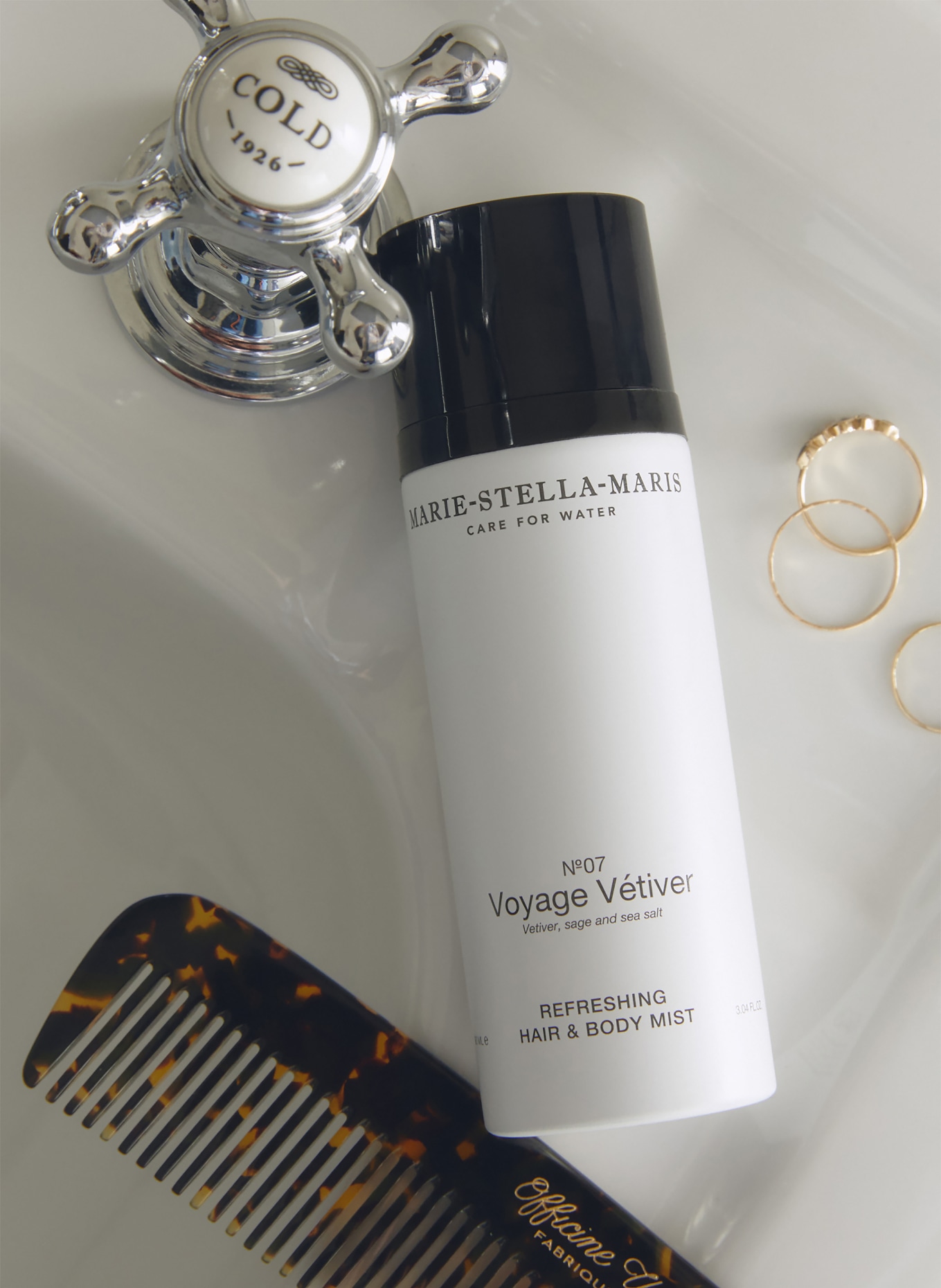 MARIE-STELLA-MARIS Haar- en lichaamsspray VOYAGE VÉTIVER: WIT / ZWART