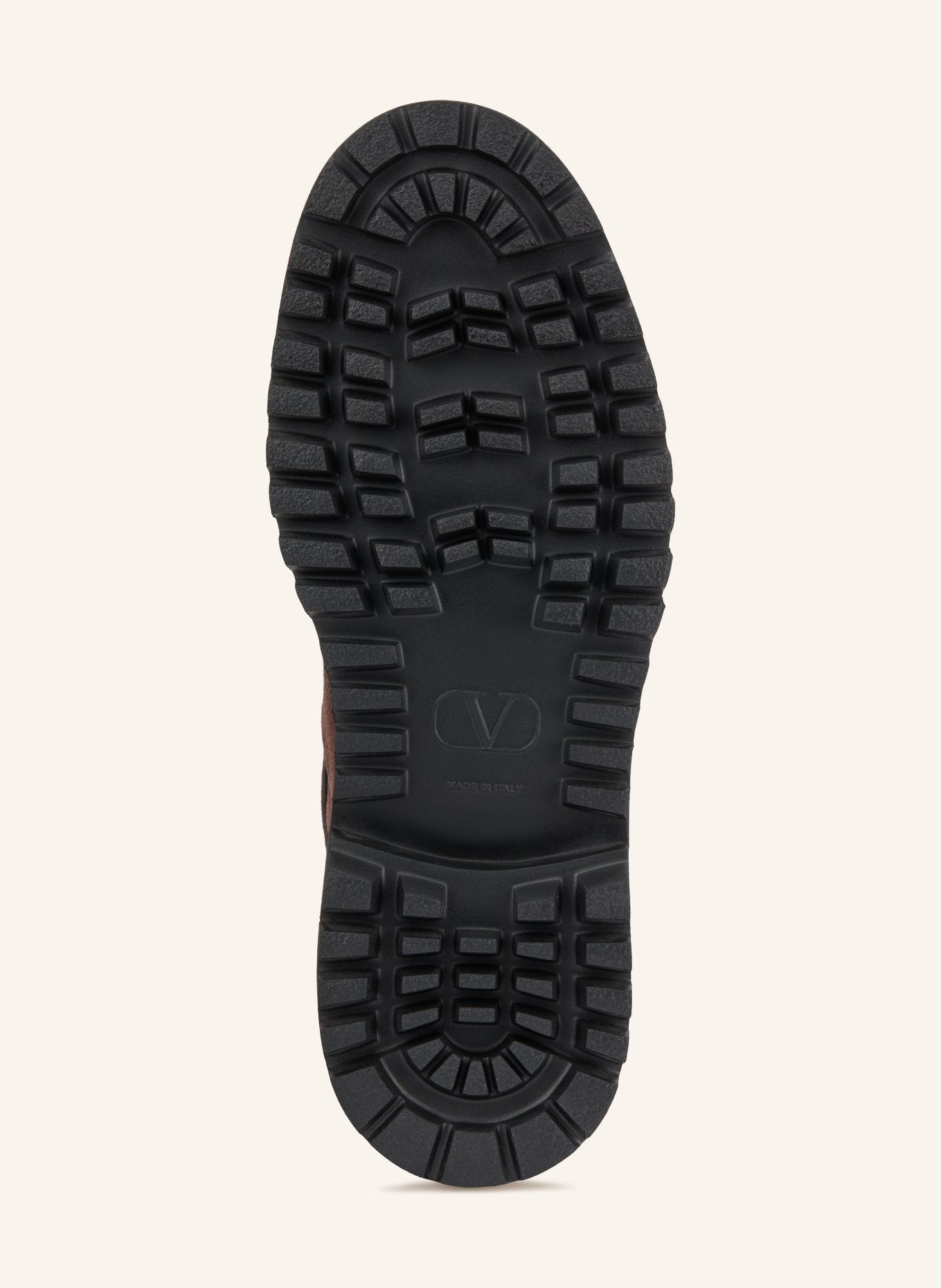 VALENTINO GARAVANI Bottes VLOGO SIGNATURE: MARRON FONCÉ / OR