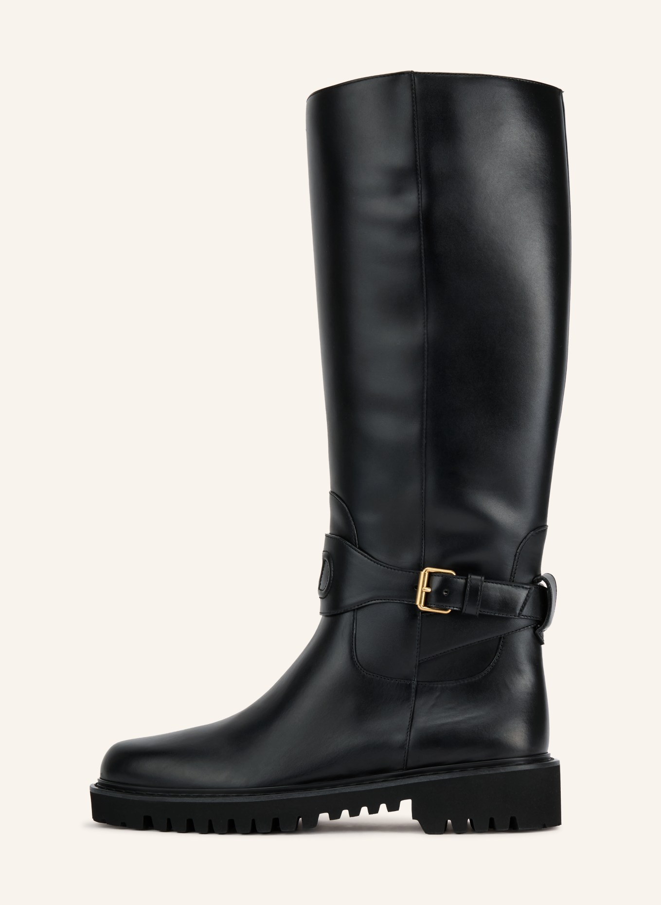 VALENTINO GARAVANI VLOGO SIGNATURE Boots: BLACK / GOLD