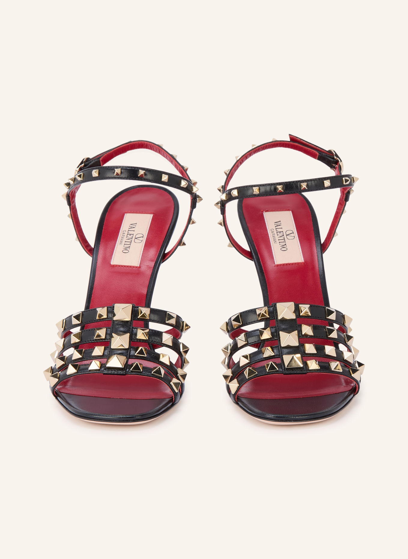 VALENTINO GARAVANI Sandaletten ROCKSTUD mit Nieten: SCHWARZ