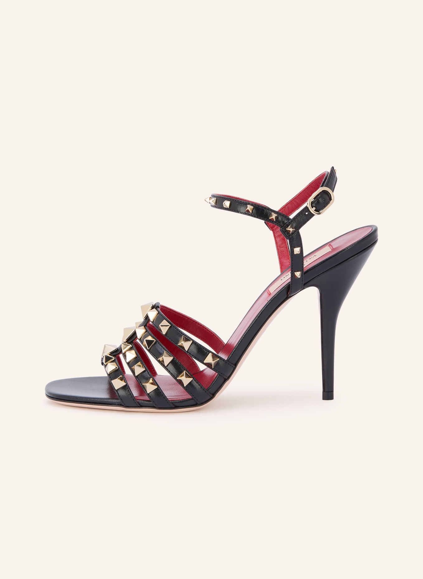VALENTINO GARAVANI Sandaletten ROCKSTUD mit Nieten: SCHWARZ