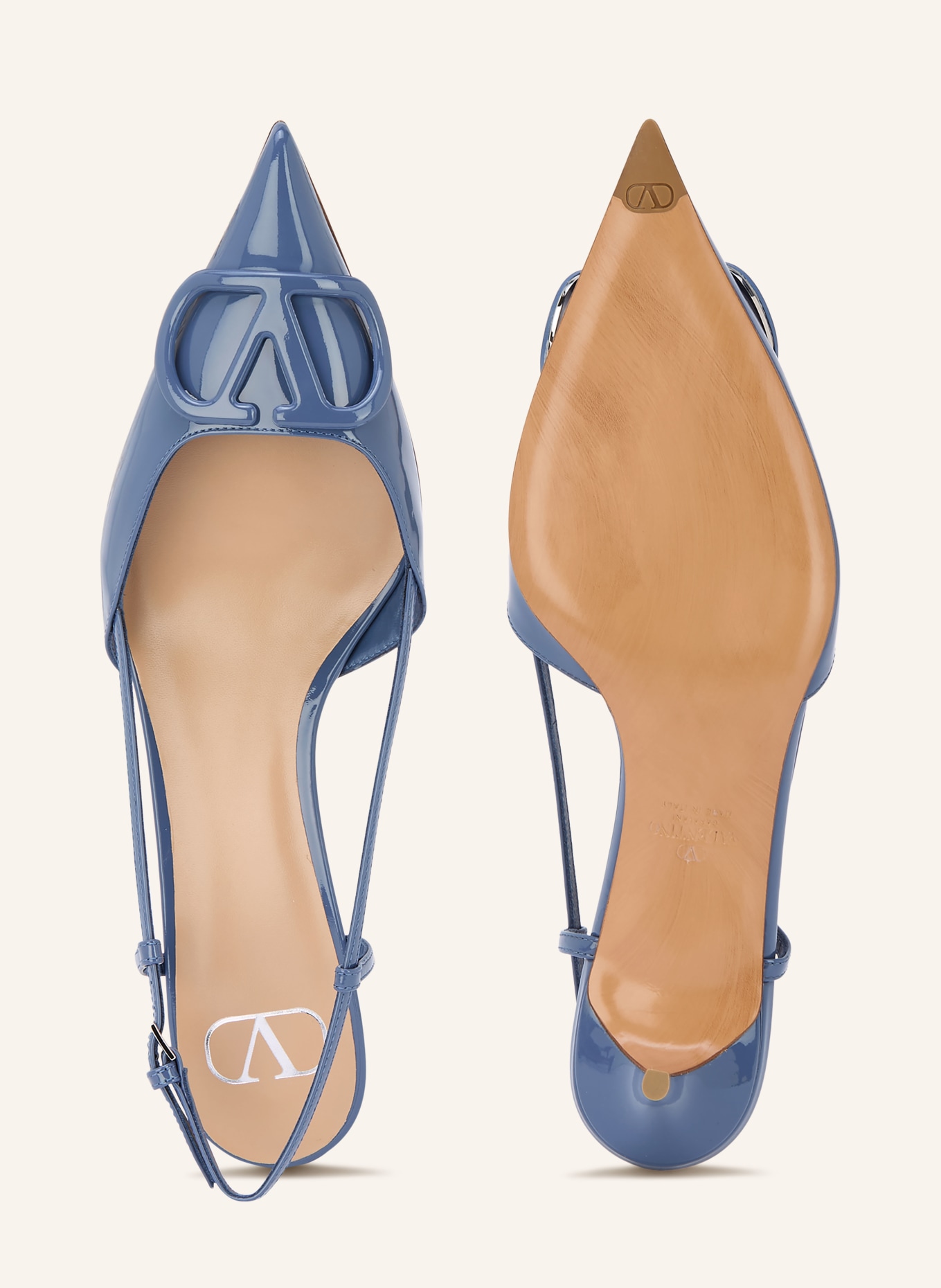 VALENTINO GARAVANI Slingpumps s páskem VLOGO SIGNATURE: MODRÁ