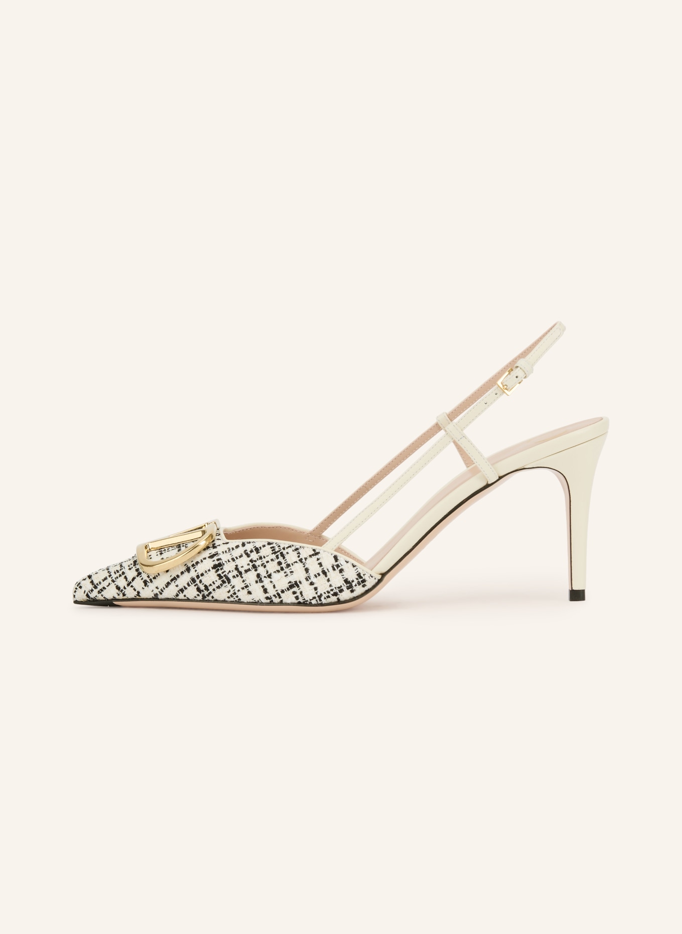 VALENTINO GARAVANI Slingbacks VLOGO SIGNATURE: BLANC / OR / NOIR