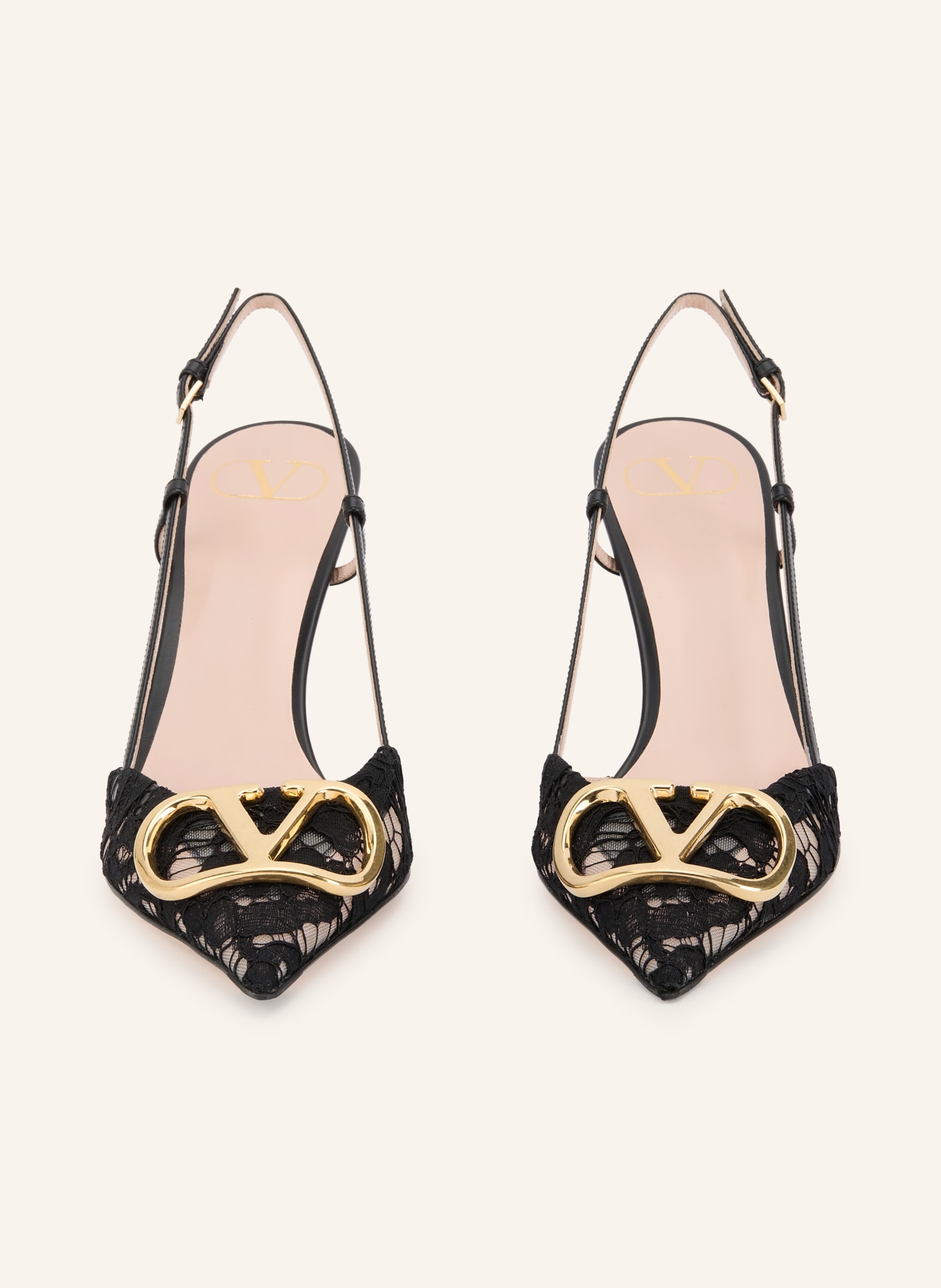 VALENTINO GARAVANI Slingbacks VLOGO SIGNATURE: NOIR / OR