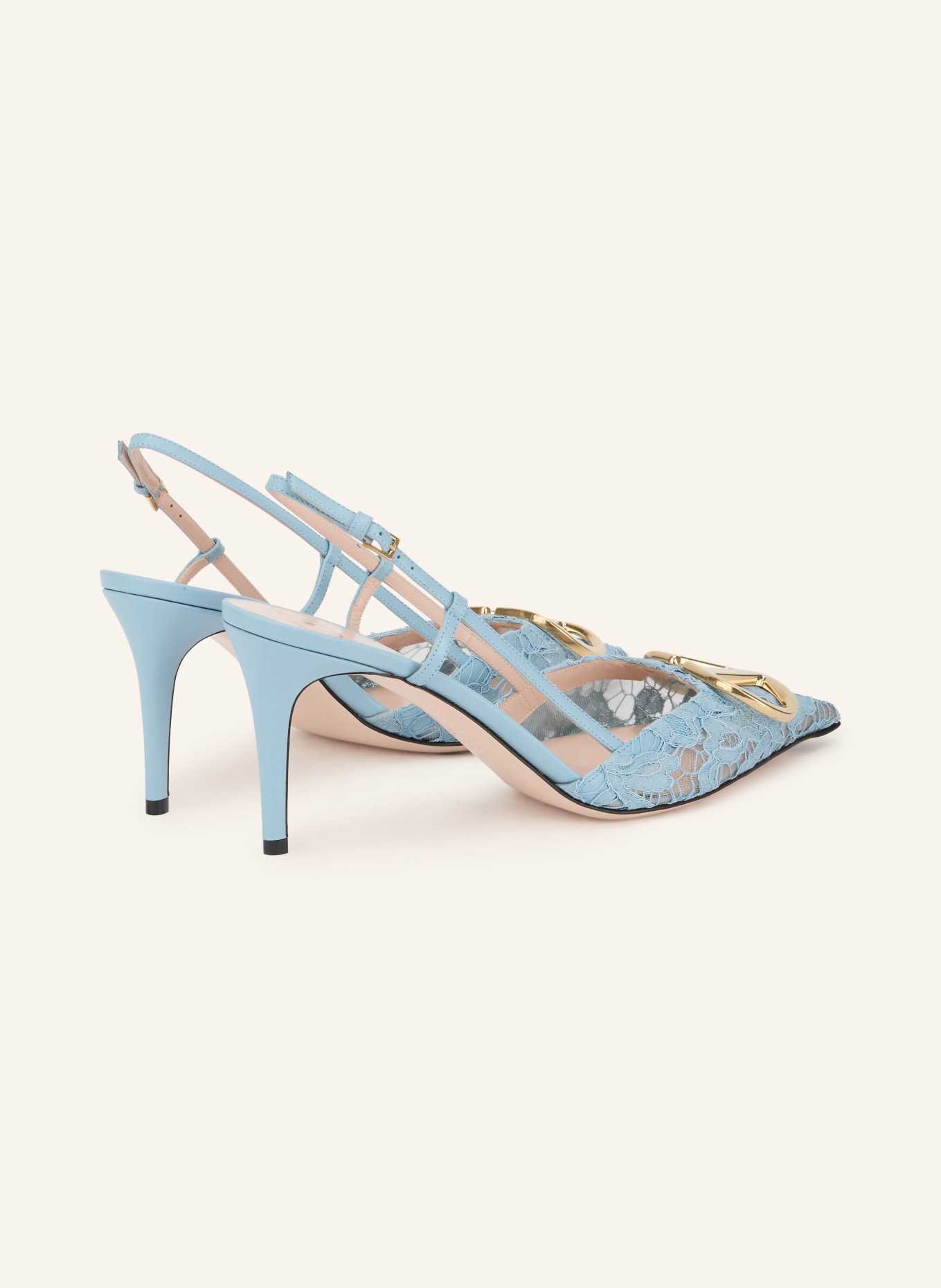 VALENTINO GARAVANI Slingbacks VLOGO SIGNATURE: BLEU CLAIR / OR