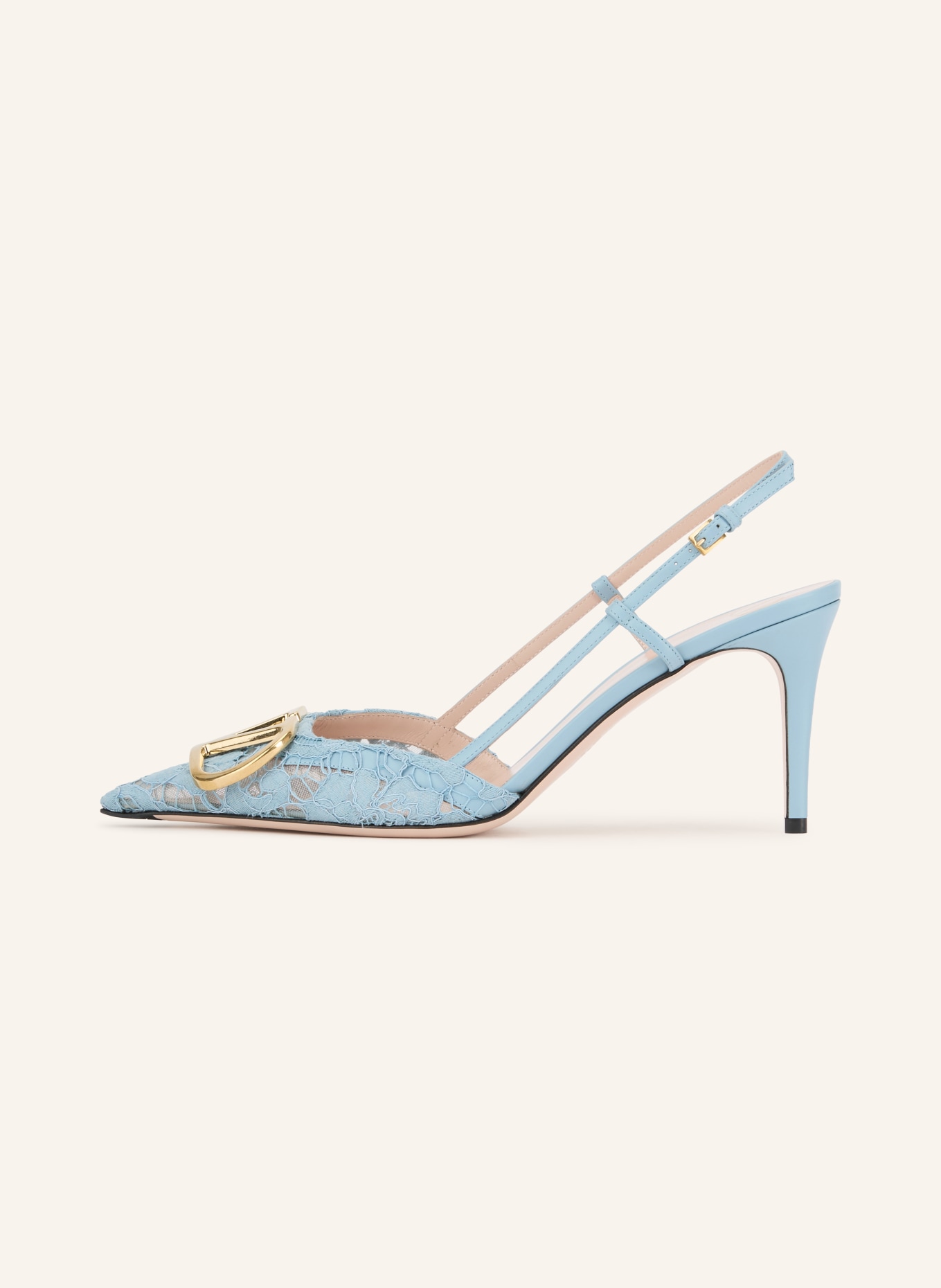 VALENTINO GARAVANI Slingbacks VLOGO SIGNATURE: BLEU CLAIR / OR