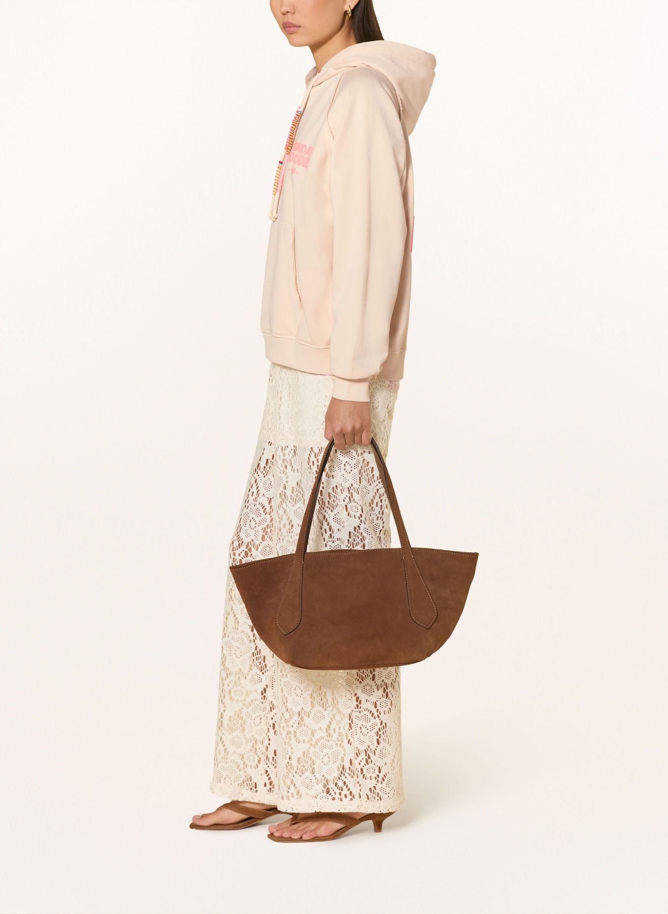 Grace Hoodie SUNDAY HOODIE: CREAM / NEON PINK