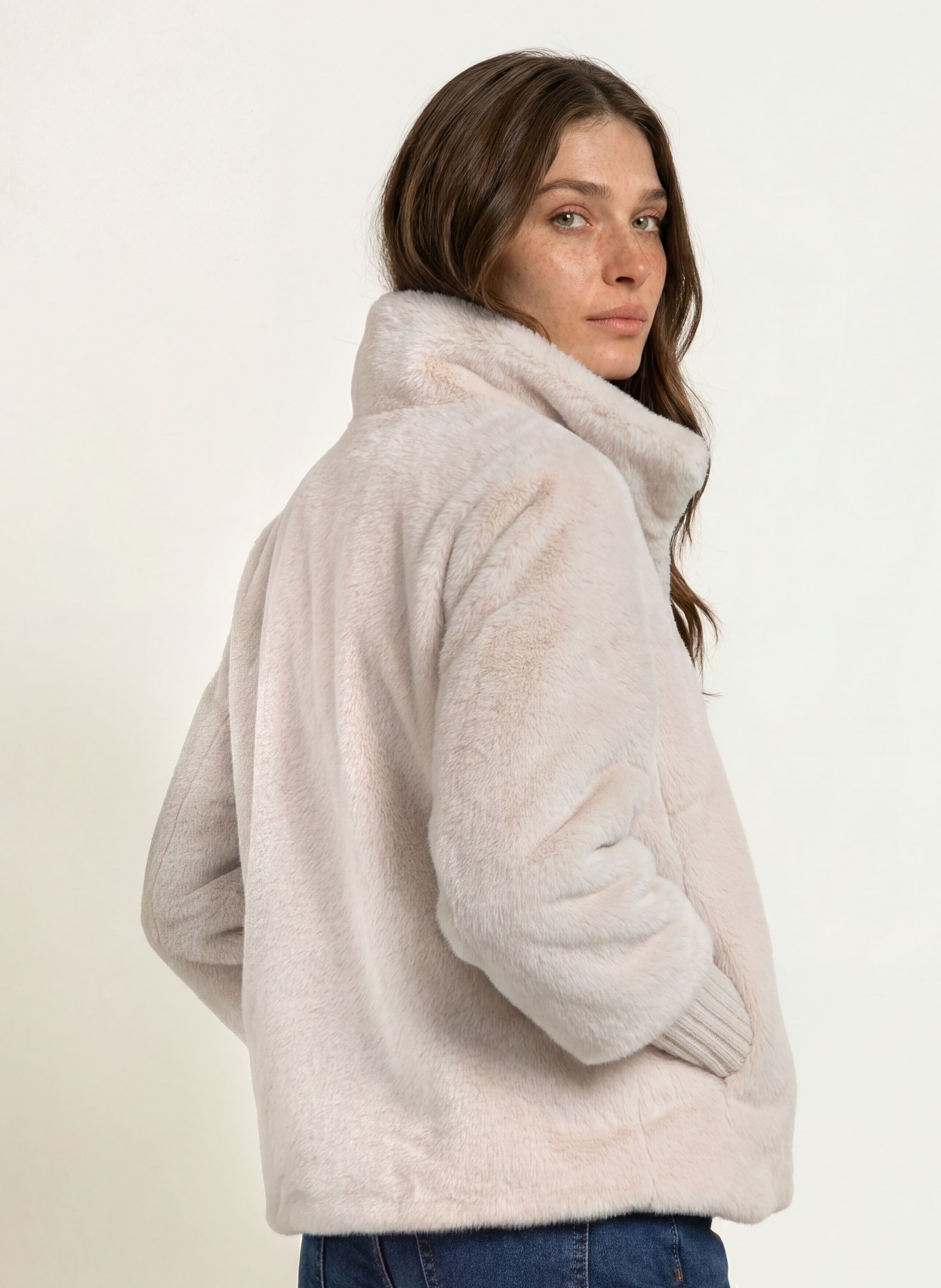 lilienfels Faux Fur Jacket: CREAM