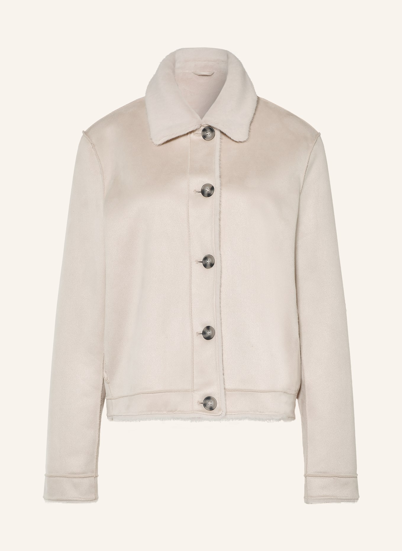 lilienfels Leather-look jacket: LIGHT GRAY