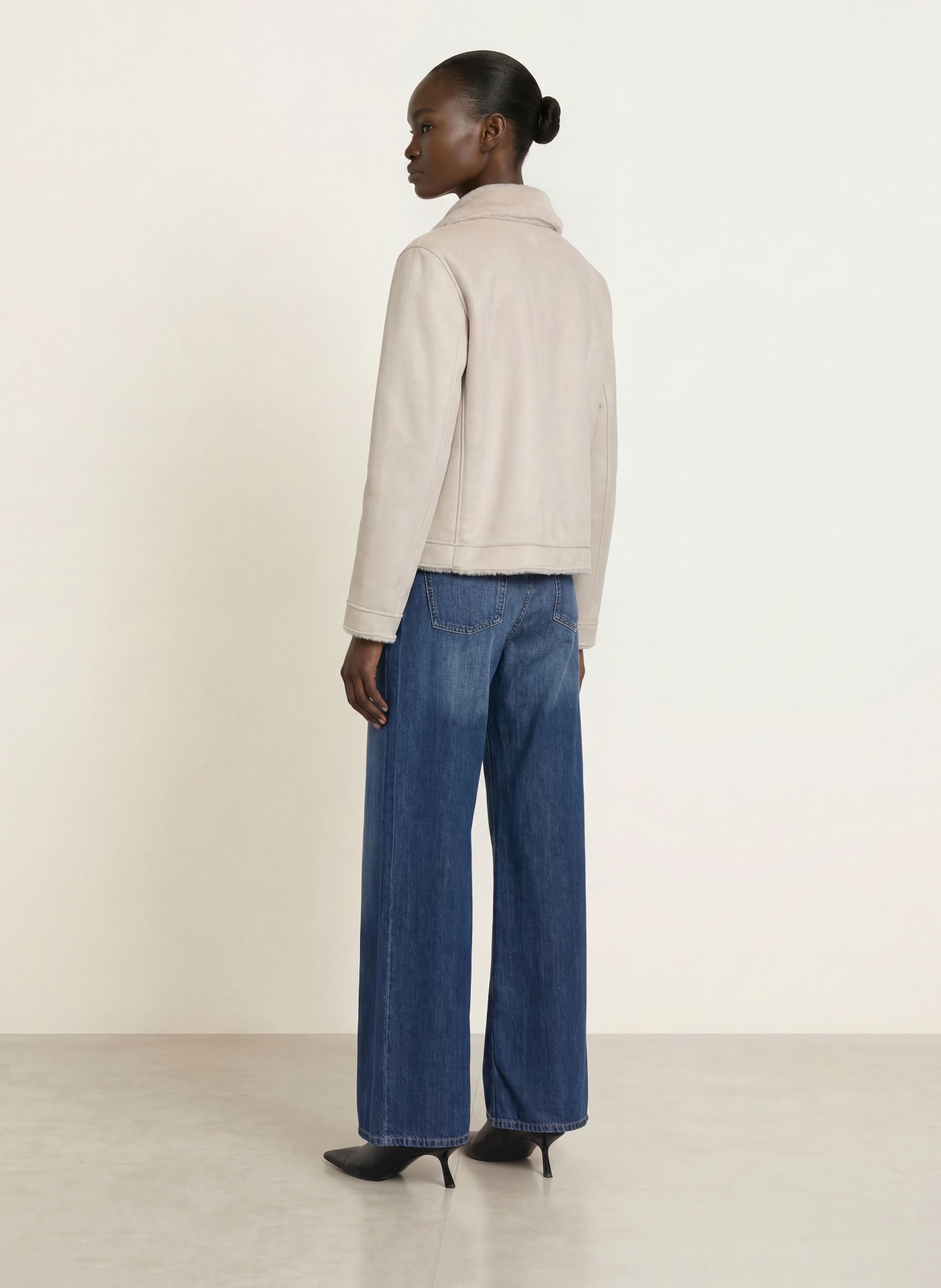 lilienfels Leather-look jacket: LIGHT GRAY