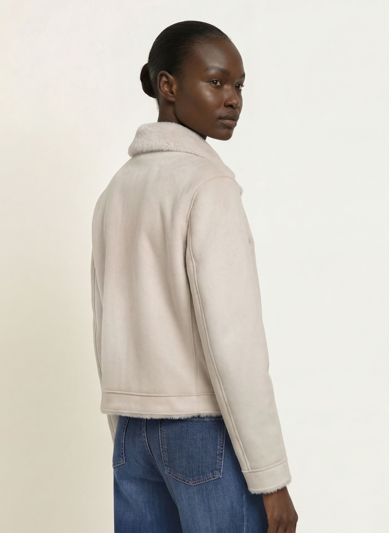 lilienfels Leather-look jacket: LIGHT GRAY