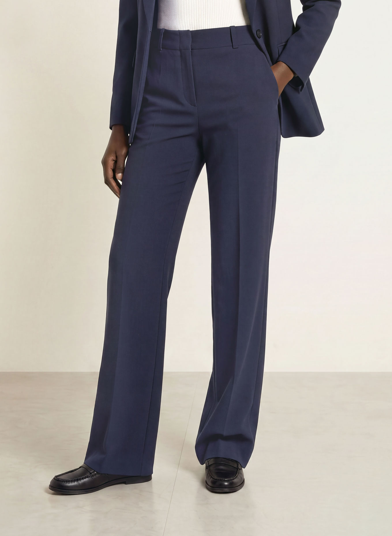 HUGO HULANA Wide-leg trousers: DARK BLUE