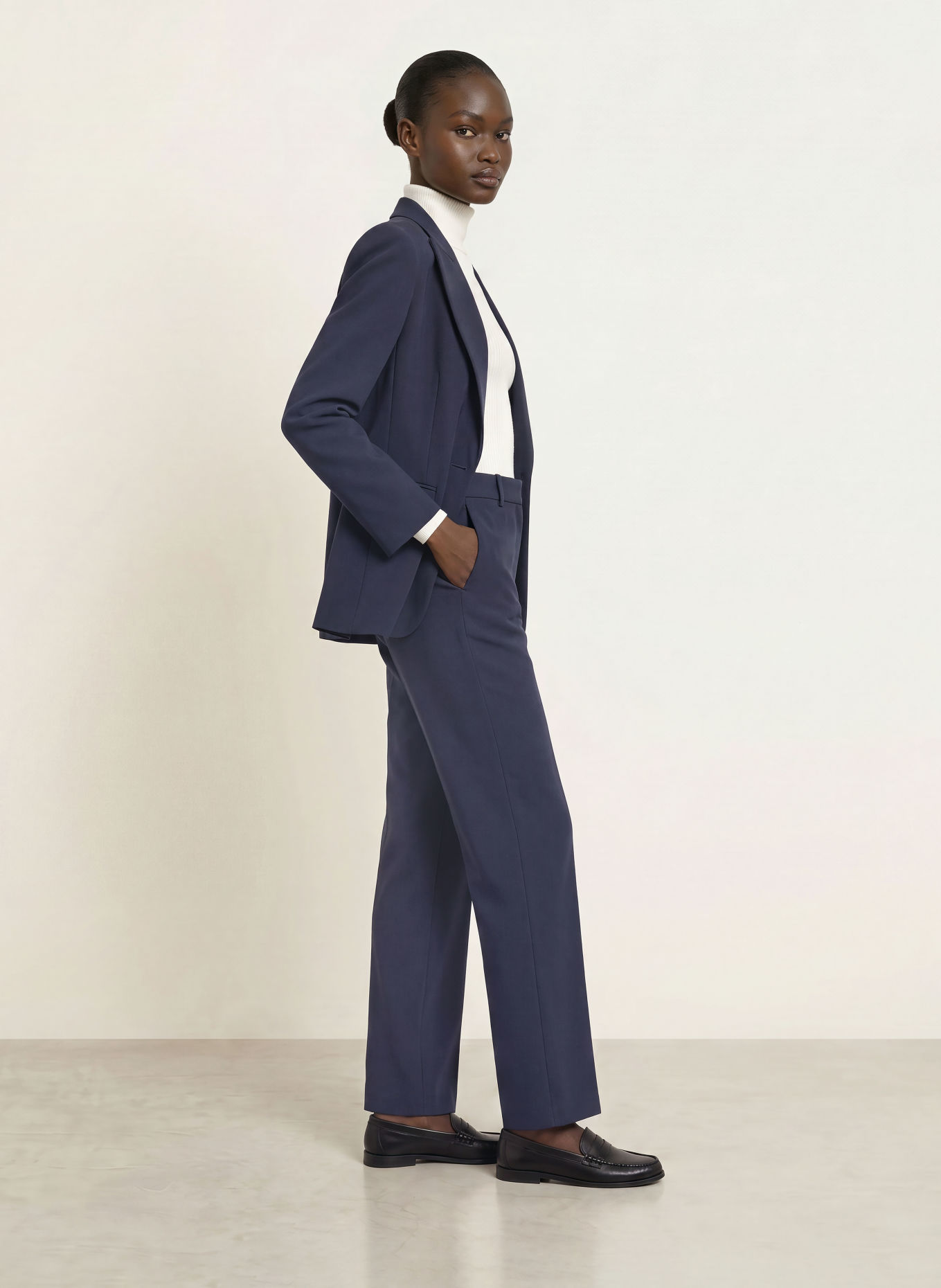 HUGO HULANA Wide-leg trousers: DARK BLUE