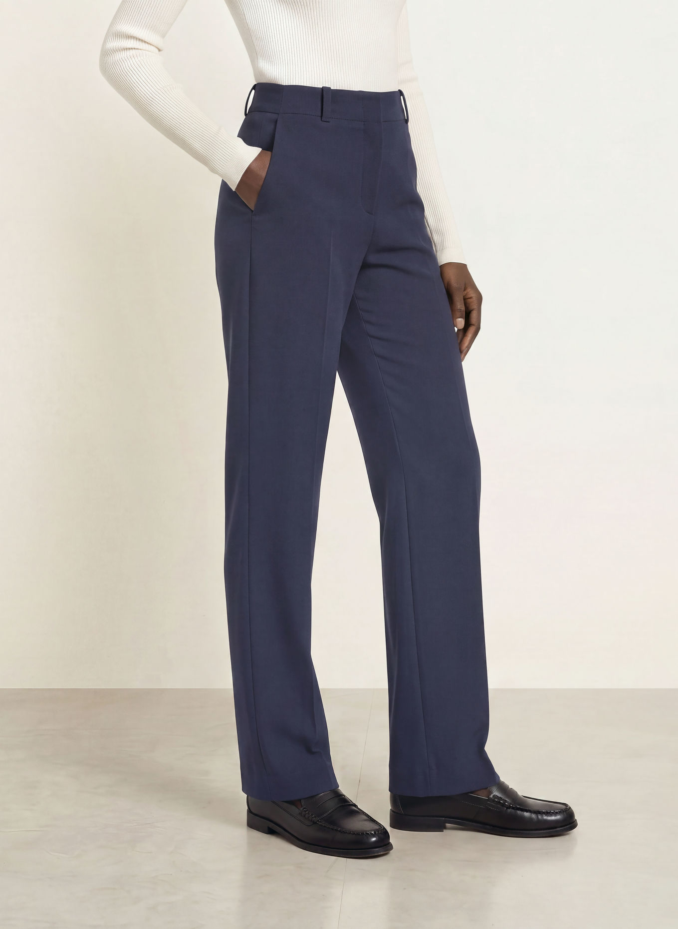 HUGO HULANA Wide-leg trousers: DARK BLUE