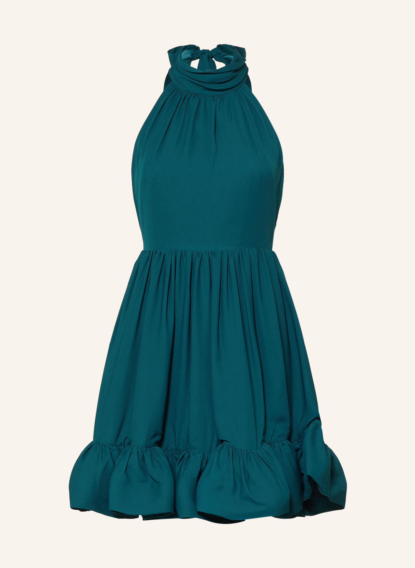 MALINA FERN Cocktail Dress with Flounces: TEAL