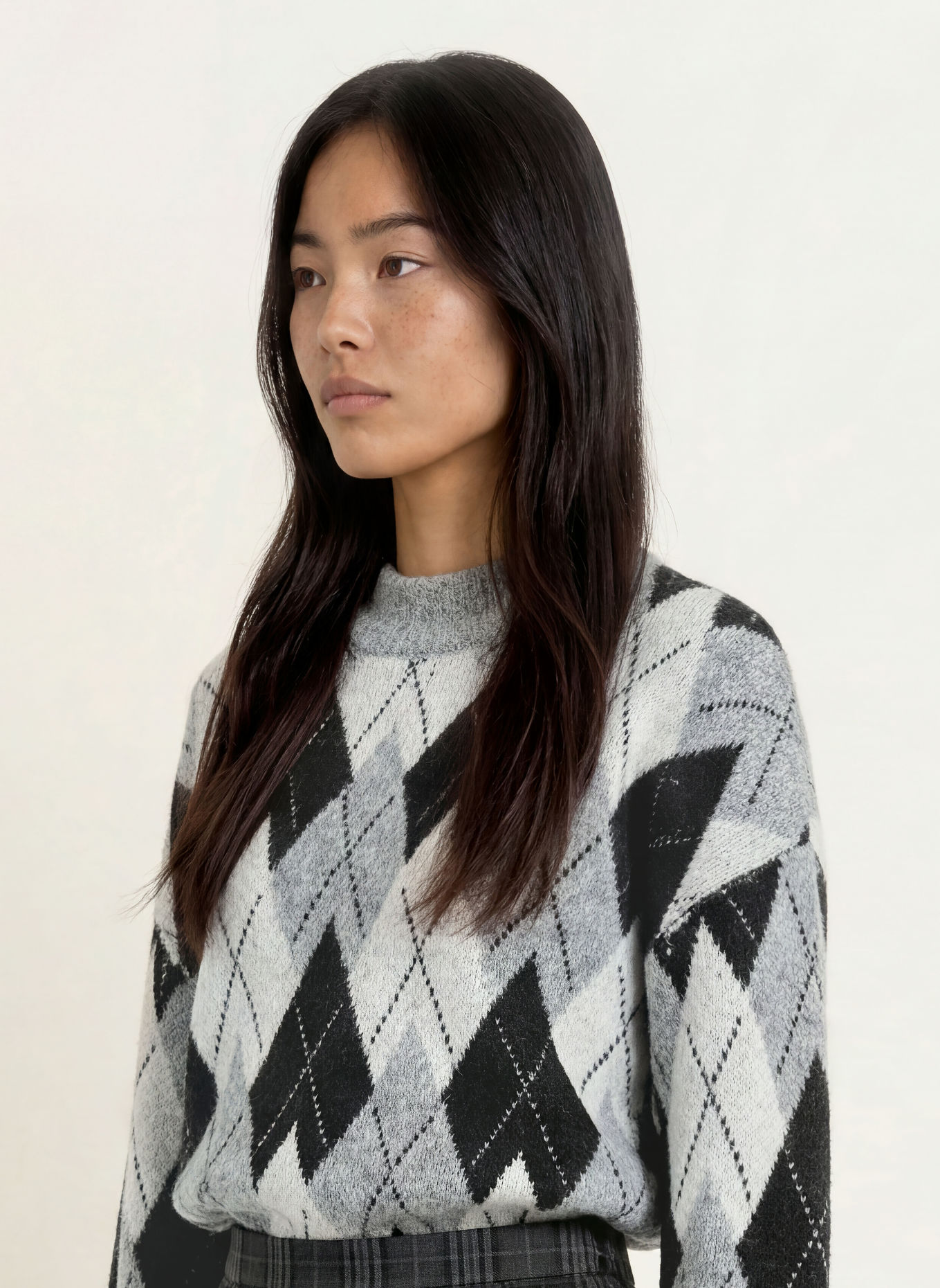 CPH MUSE Pullover CMARGY: GRAU / HELLGRAU / SCHWARZ