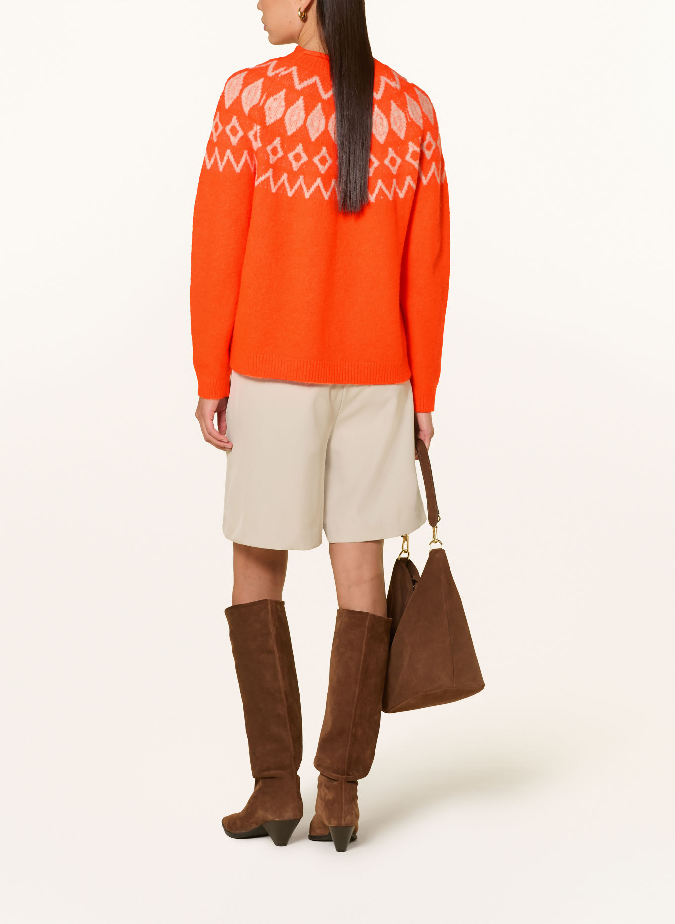 Grace Trui: NEONORANJE / WIT