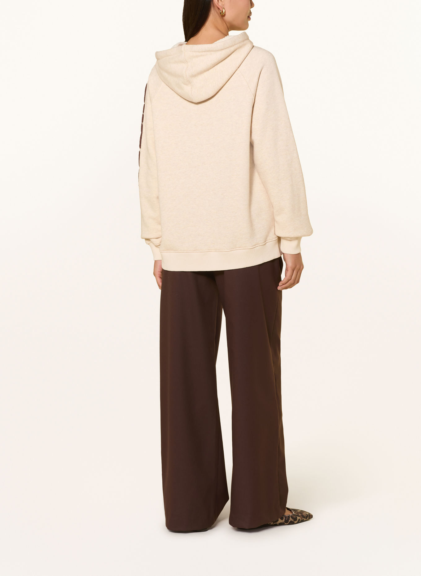 Grace Hoodie: CRÈME / MARRON FONCÉ / DONKERGEEL