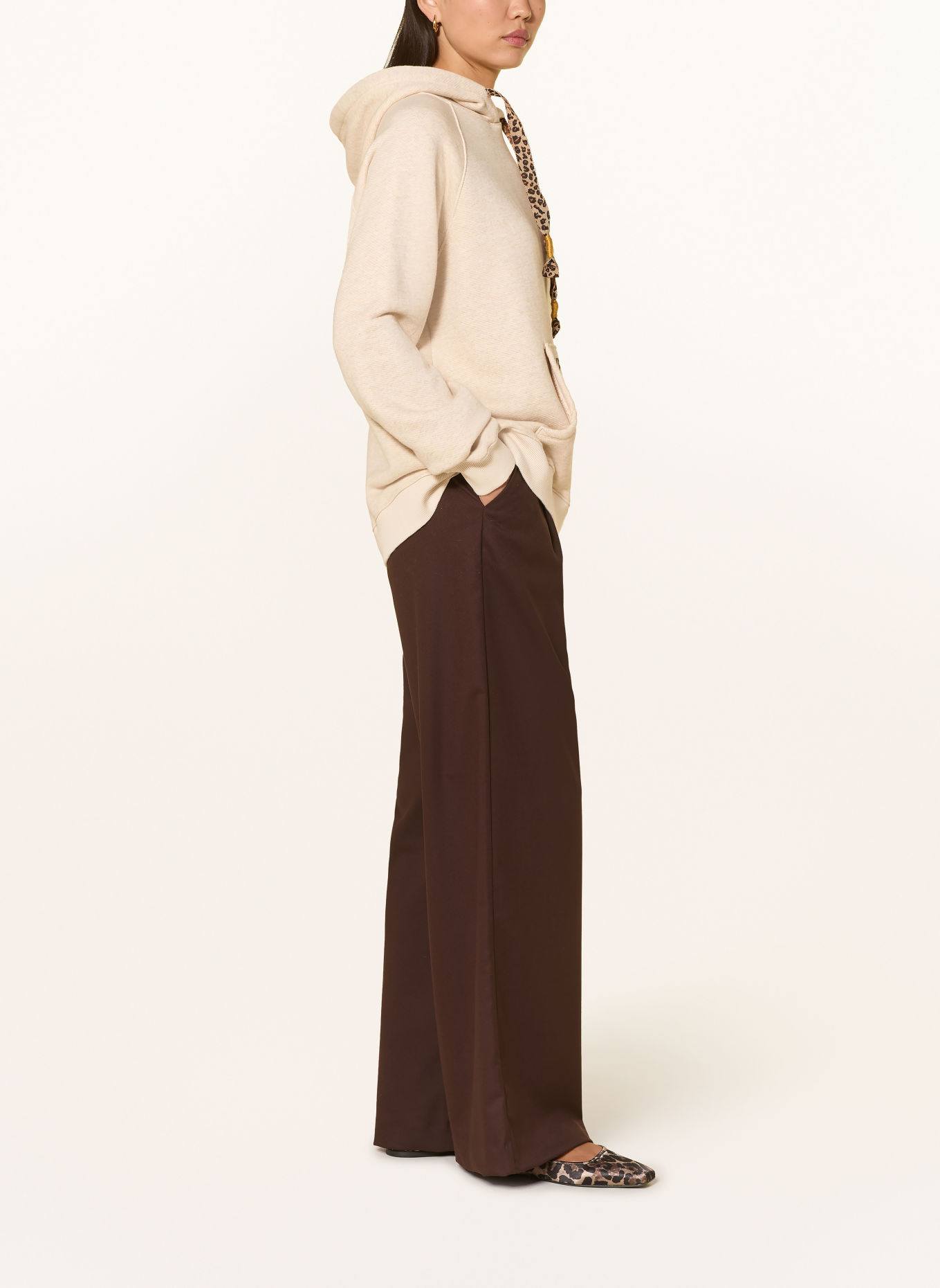 Grace Hoodie: CRÈME / MARRON FONCÉ / DONKERGEEL