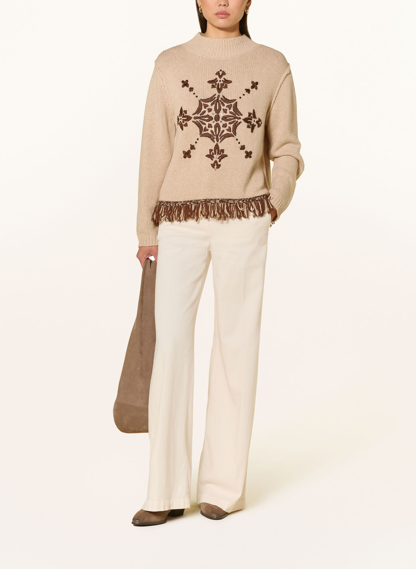 Grace Trui: BEIGE / MARRON FONCÉ