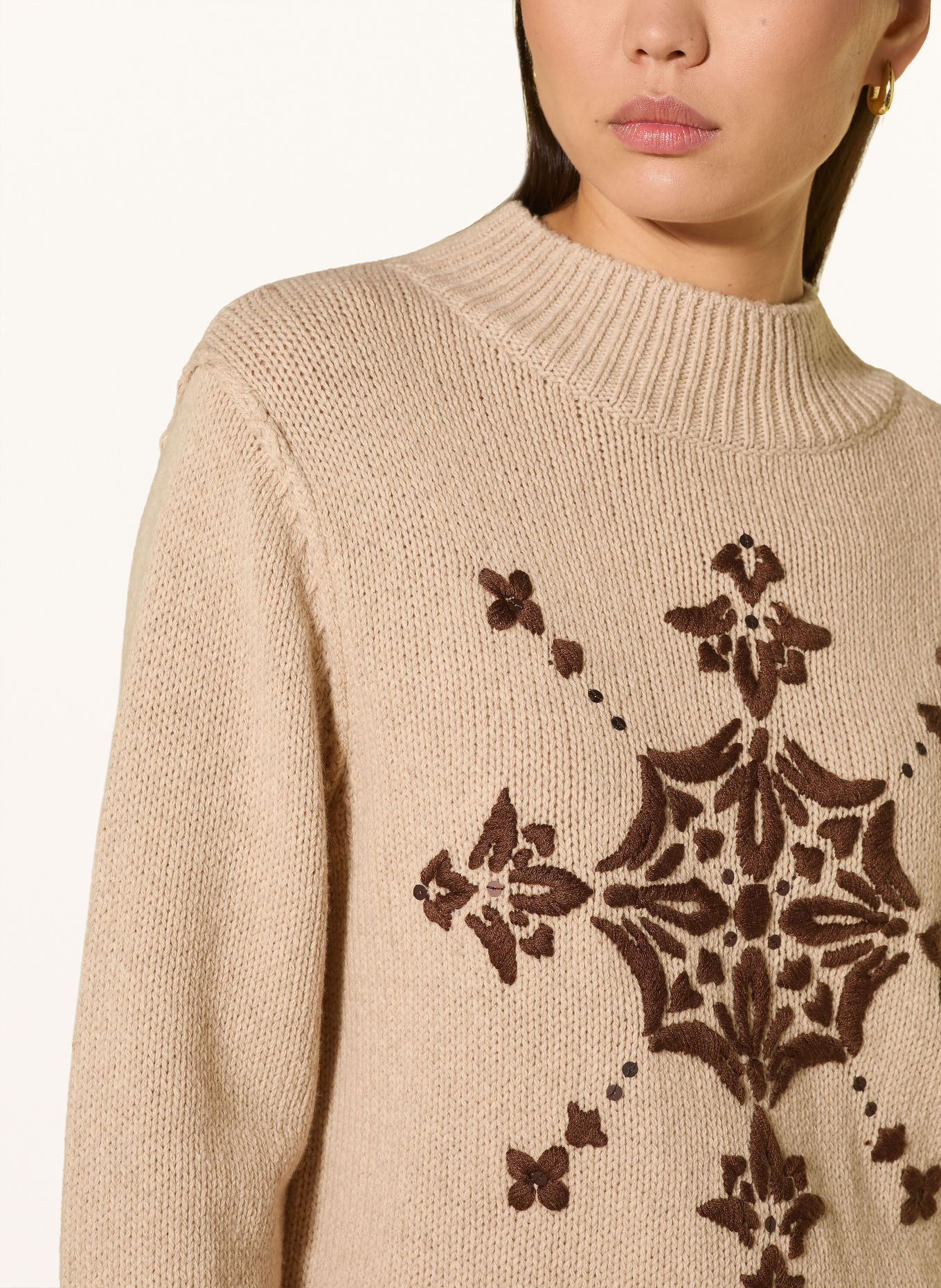 Grace Trui: BEIGE / MARRON FONCÉ