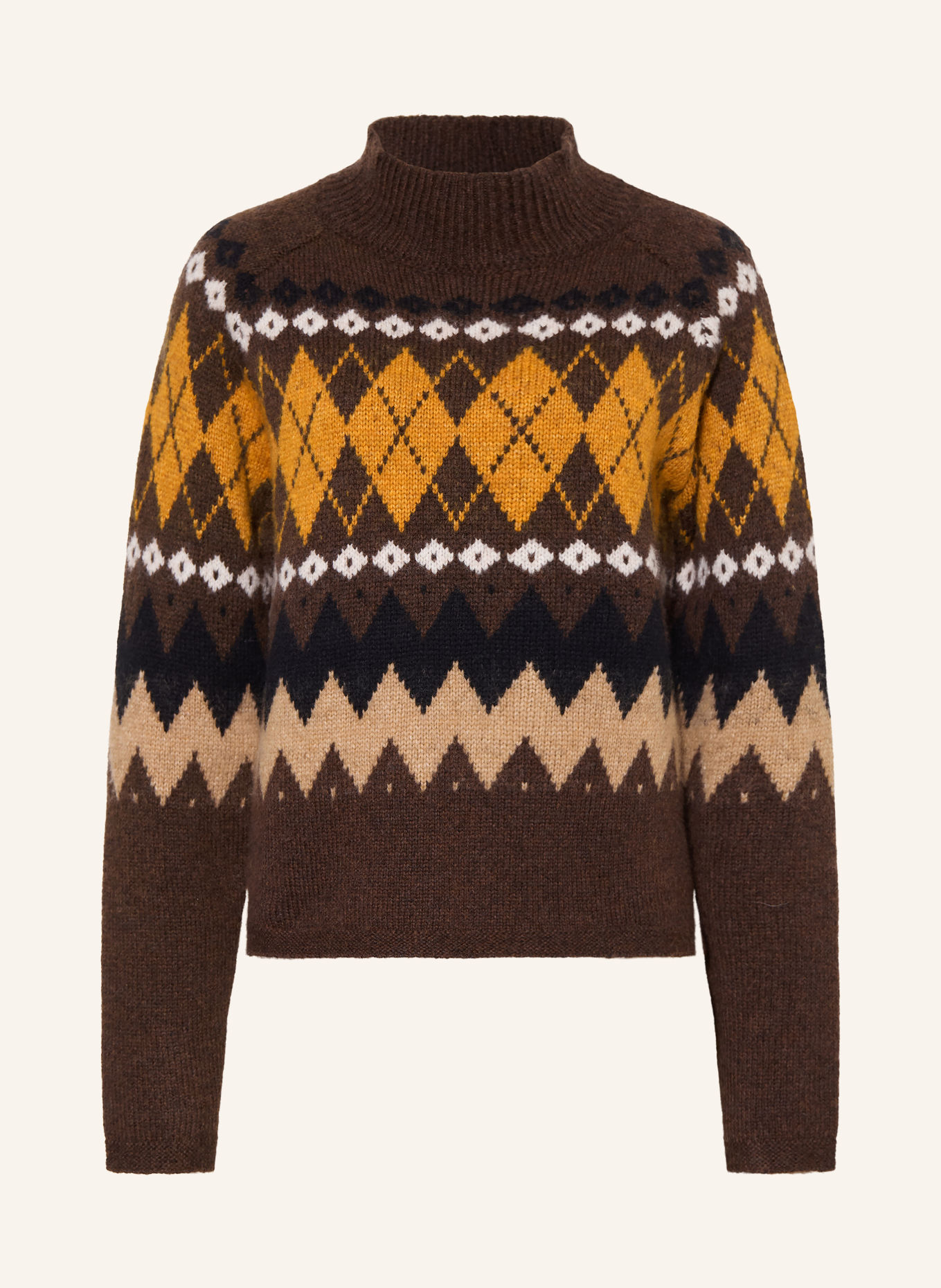 Grace Tröjor: MÖRKBRUN / BEIGE / MÖRKGUL