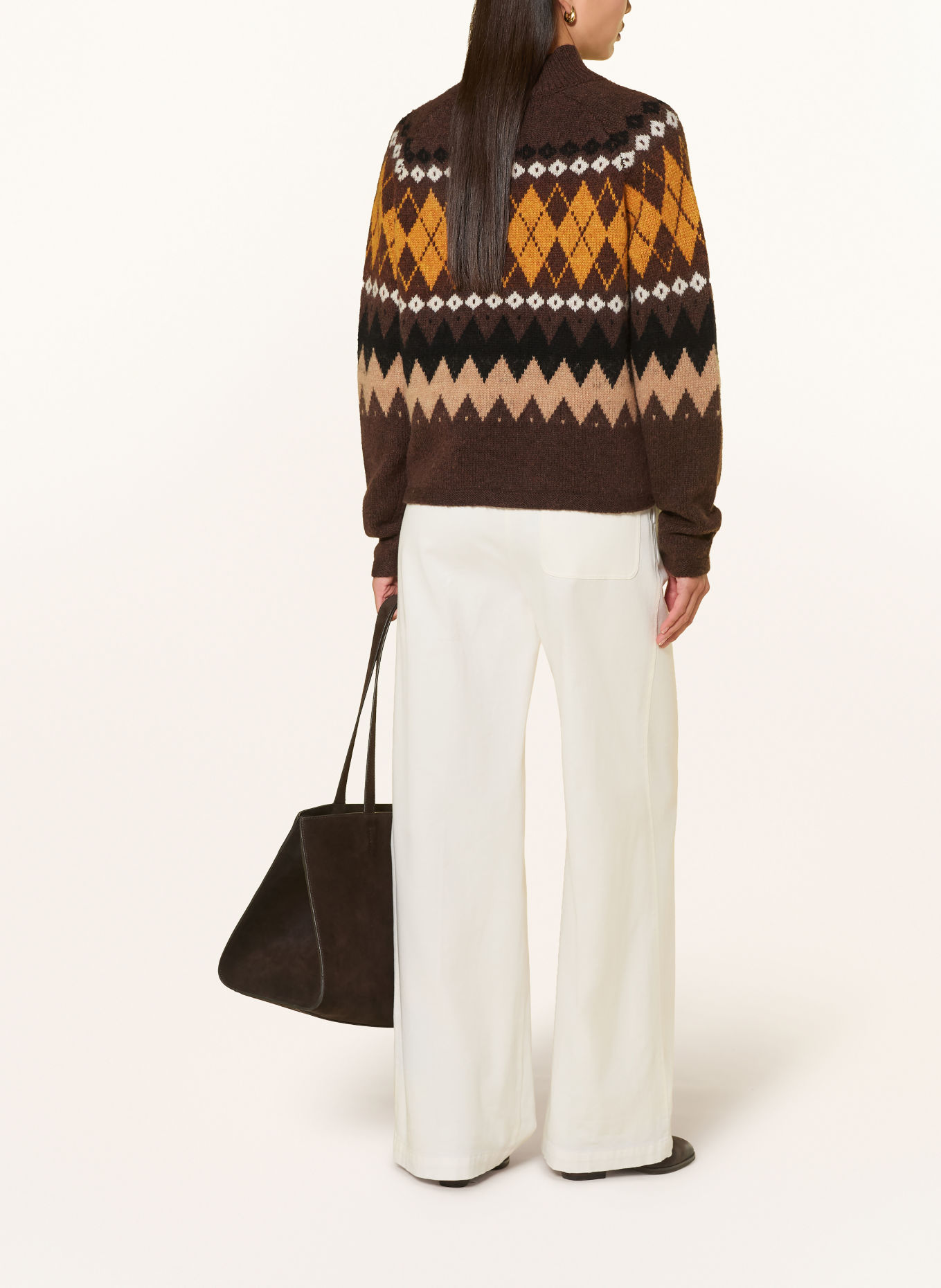 Grace Tröjor: MÖRKBRUN / BEIGE / MÖRKGUL