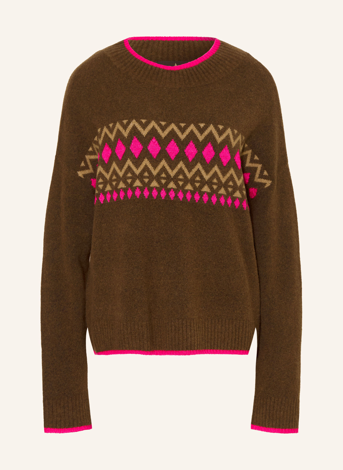 Grace Trui: MARRON FONCÉ / LICHTBRUIN / ROZE