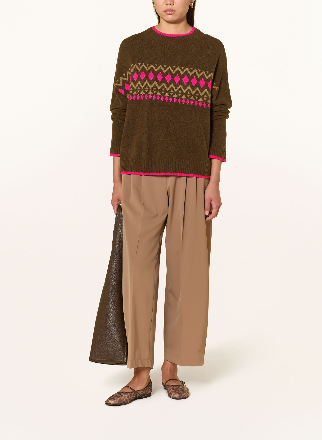 Grace Trui: MARRON FONCÉ / LICHTBRUIN / ROZE