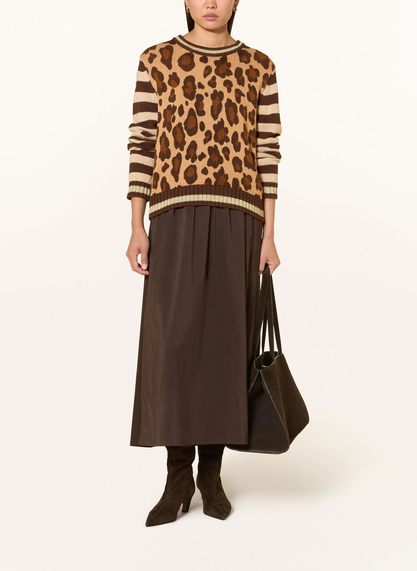 Grace Trui met kasjmier: MARRON FONCÉ / BRUIN / BEIGE