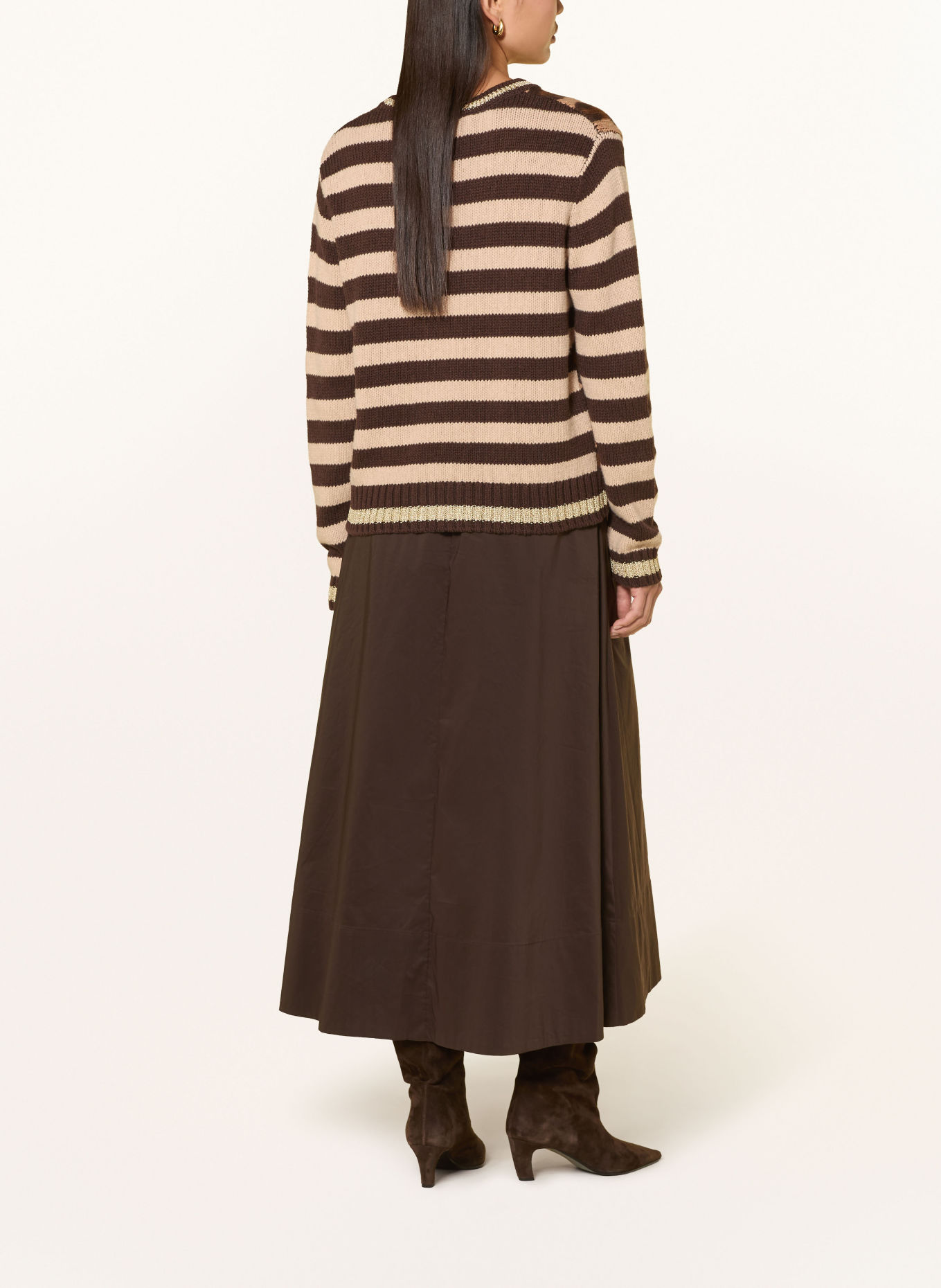Grace Trui met kasjmier: MARRON FONCÉ / BRUIN / BEIGE